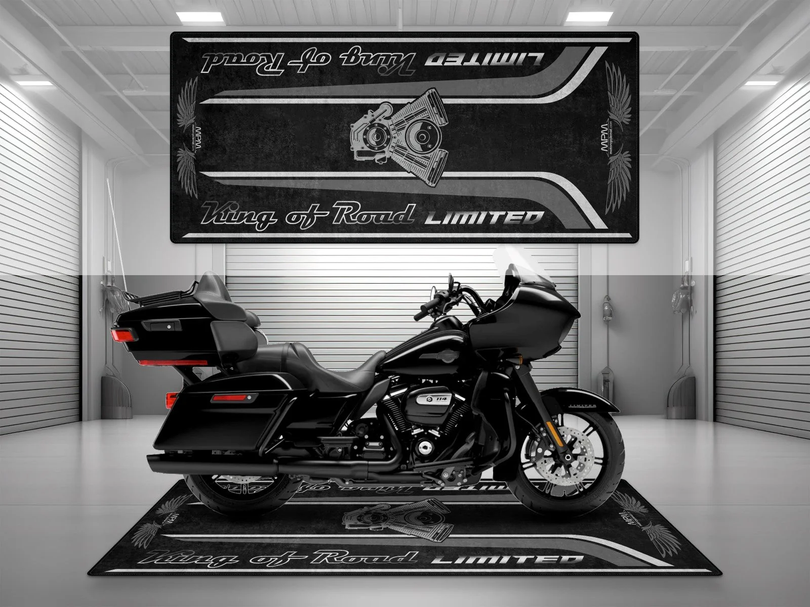 Motorcycle Mat For Cruiser Motorcycle "King of Road Limited" - MM4121 - Image 3
