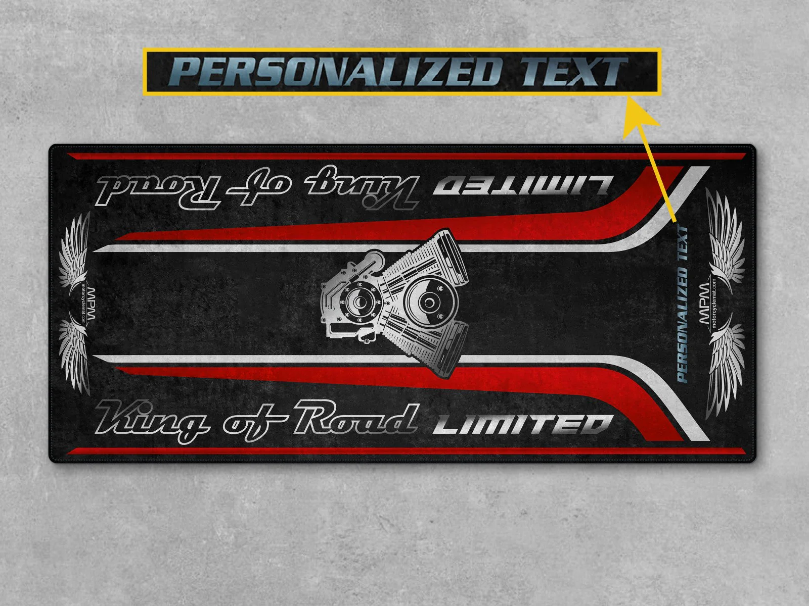Motorcycle Mat For Cruiser Motorcycle "King of Road Limited" - MM4121 - Image 6