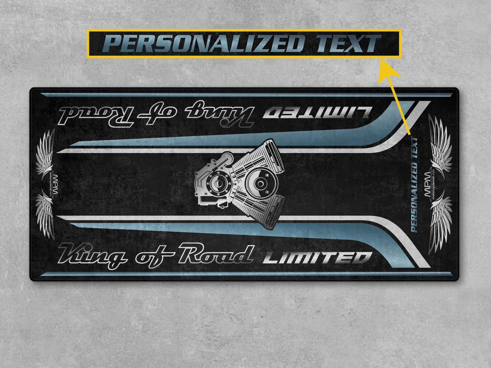 Motorcycle Mat For Cruiser Motorcycle "King of Road Limited" - MM4121 - Image 7