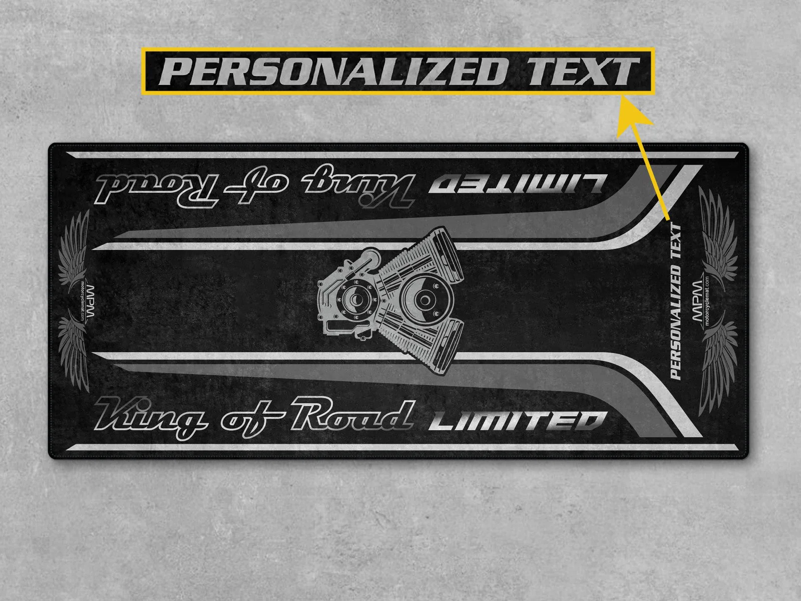 Motorcycle Mat For Cruiser Motorcycle "King of Road Limited" - MM4121 - Image 8