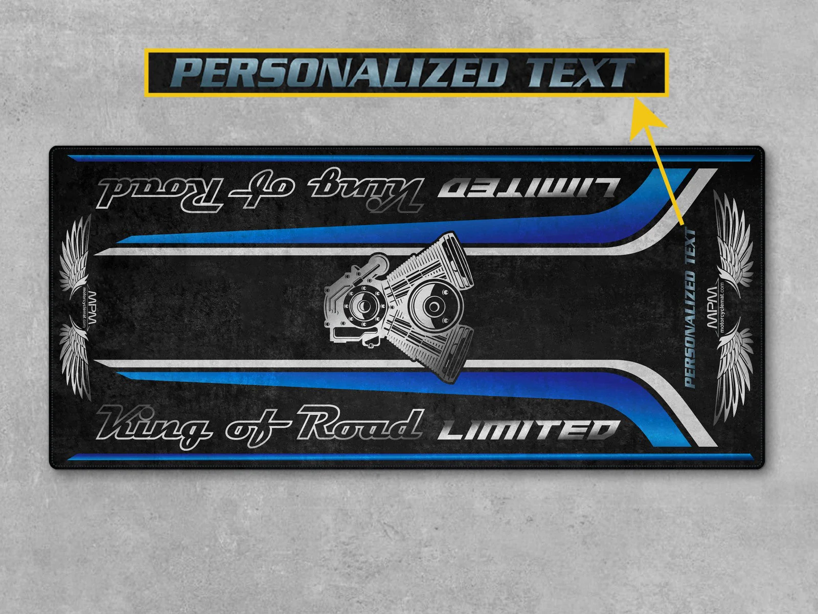 Motorcycle Mat For Cruiser Motorcycle "King of Road Limited" - MM4121 - Image 9