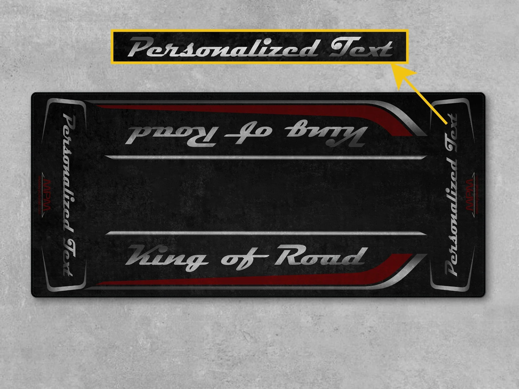 Motorcycle Mat for Cruiser Motorcycle "King of Road" - MM7342 - Image 11