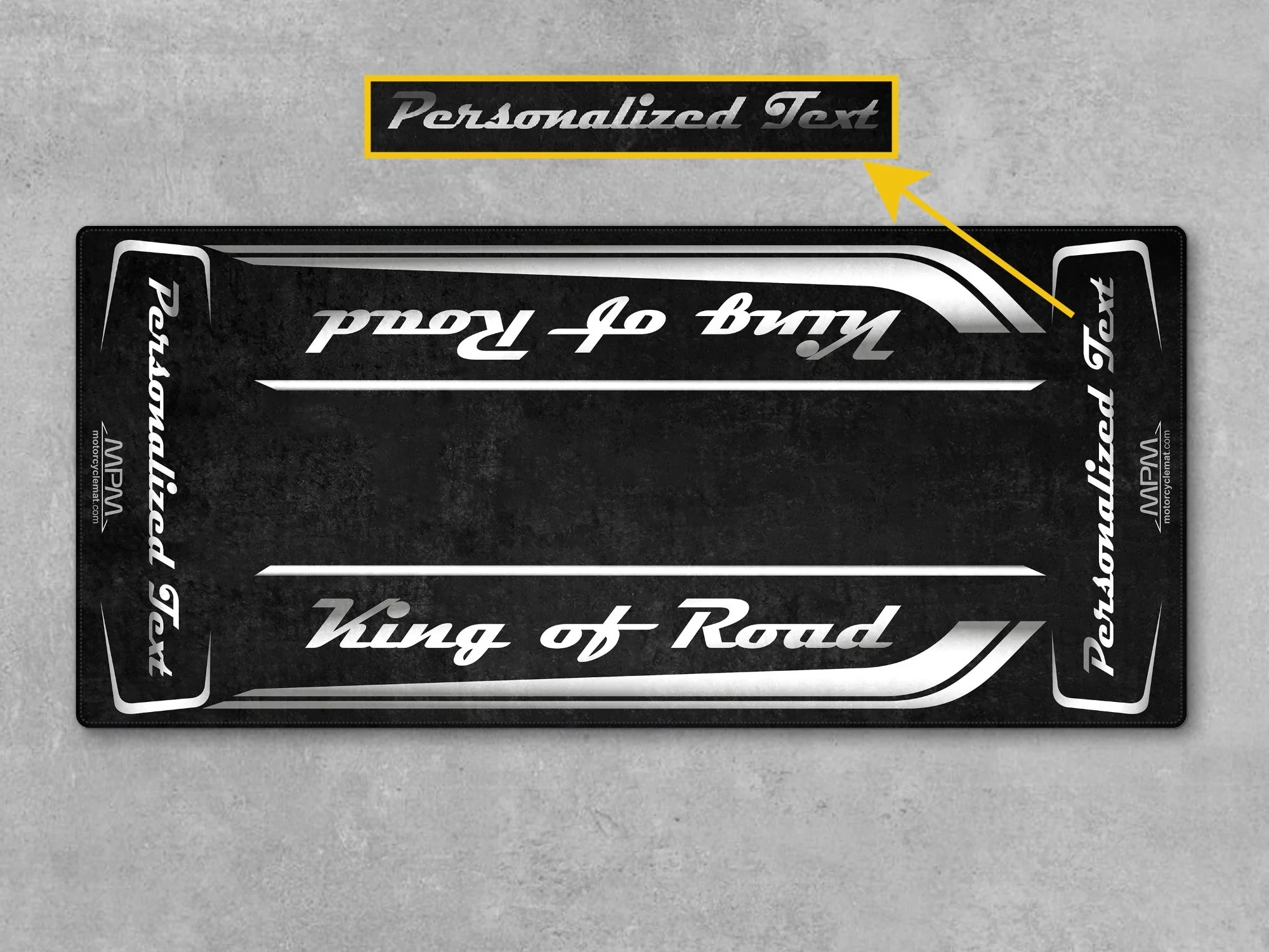 Motorcycle Mat for Cruiser Motorcycle "King of Road" - MM7342 - Image 12