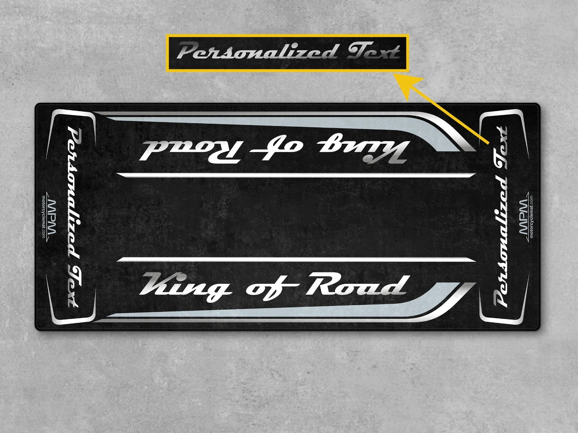 Motorcycle Mat for Cruiser Motorcycle "King of Road" - MM7342 - Image 16