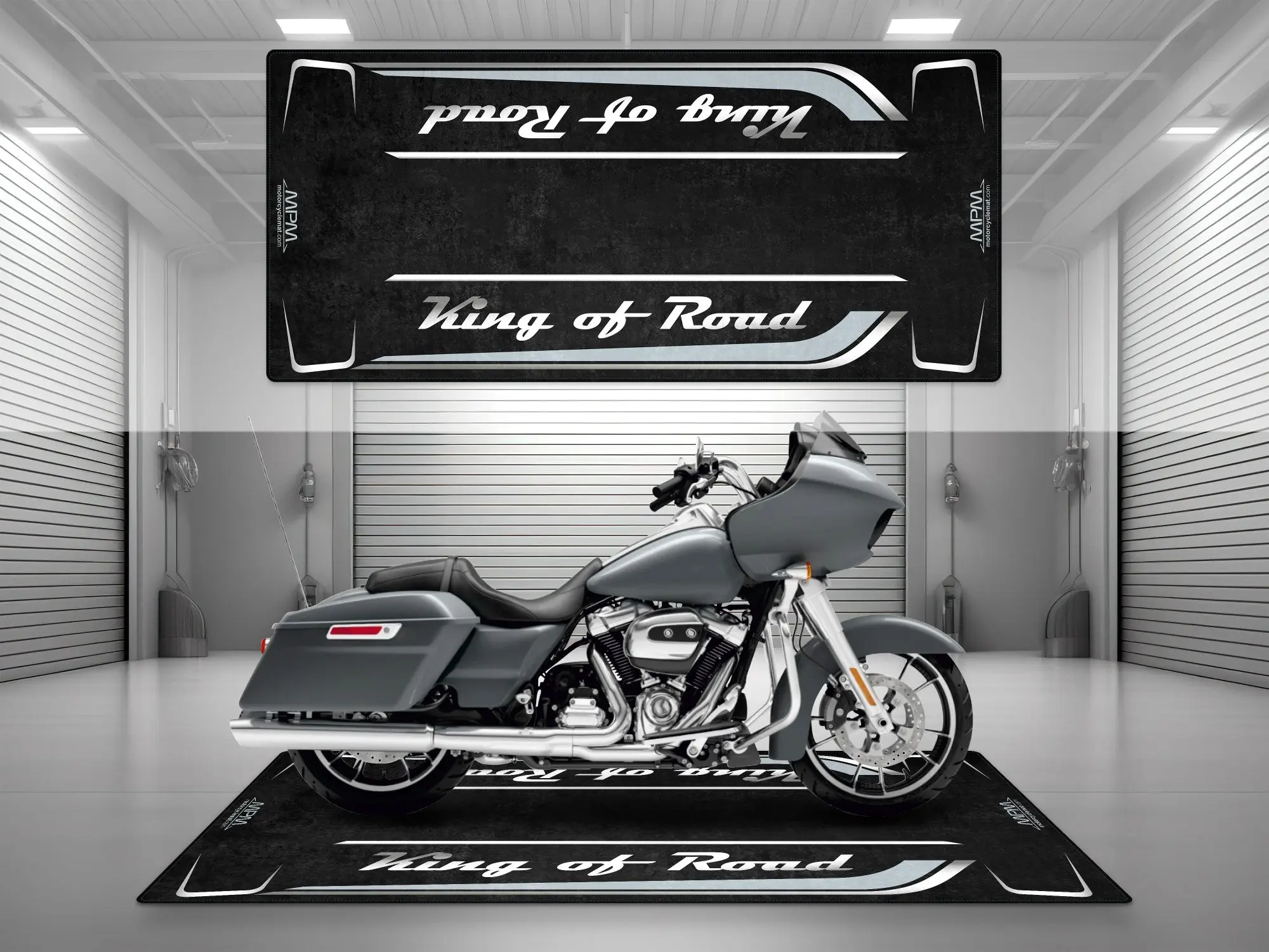 Motorcycle Mat for Cruiser Motorcycle "King of Road" - MM7342 - Image 4