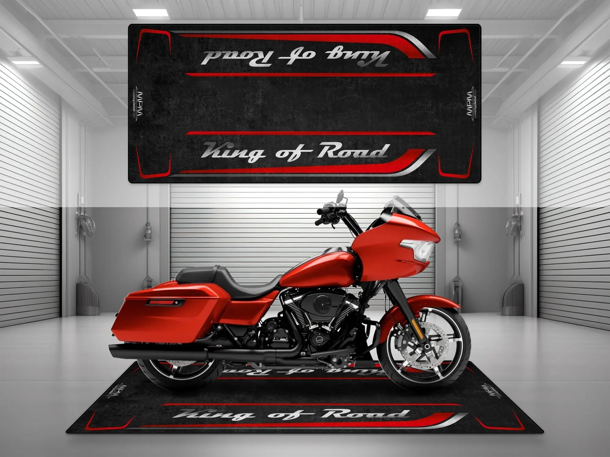 Motorcycle Mat for Cruiser Motorcycle "King of Road" - MM7342 - Image 5