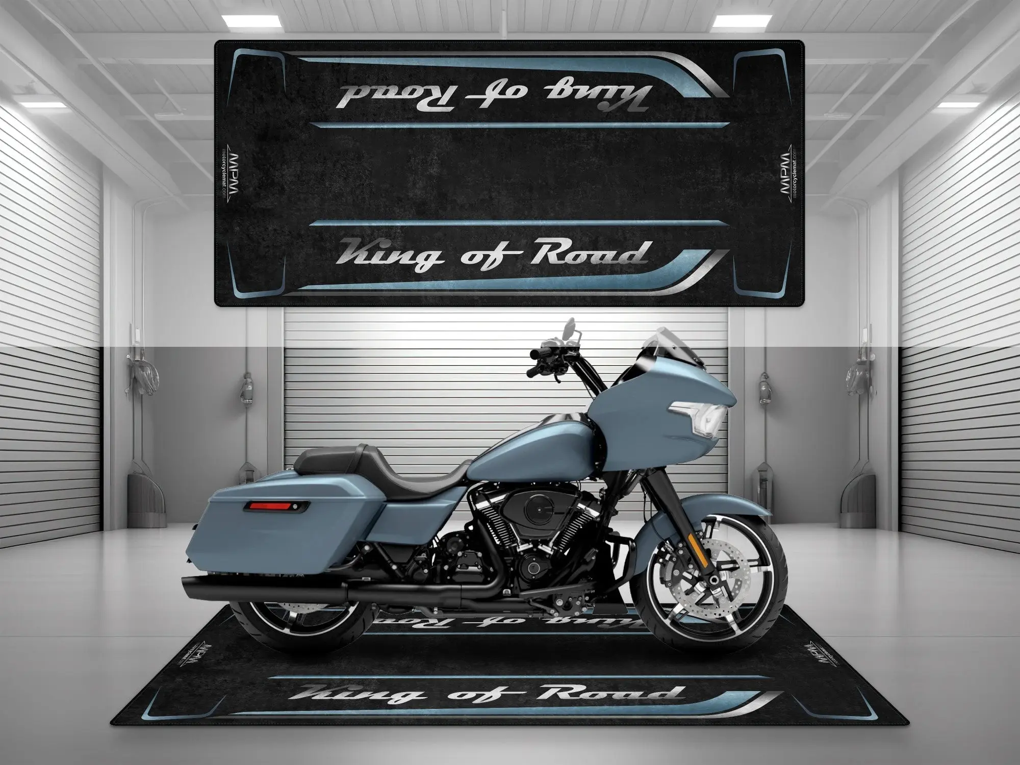 Motorcycle Mat for Cruiser Motorcycle "King of Road" - MM7342 - Image 6