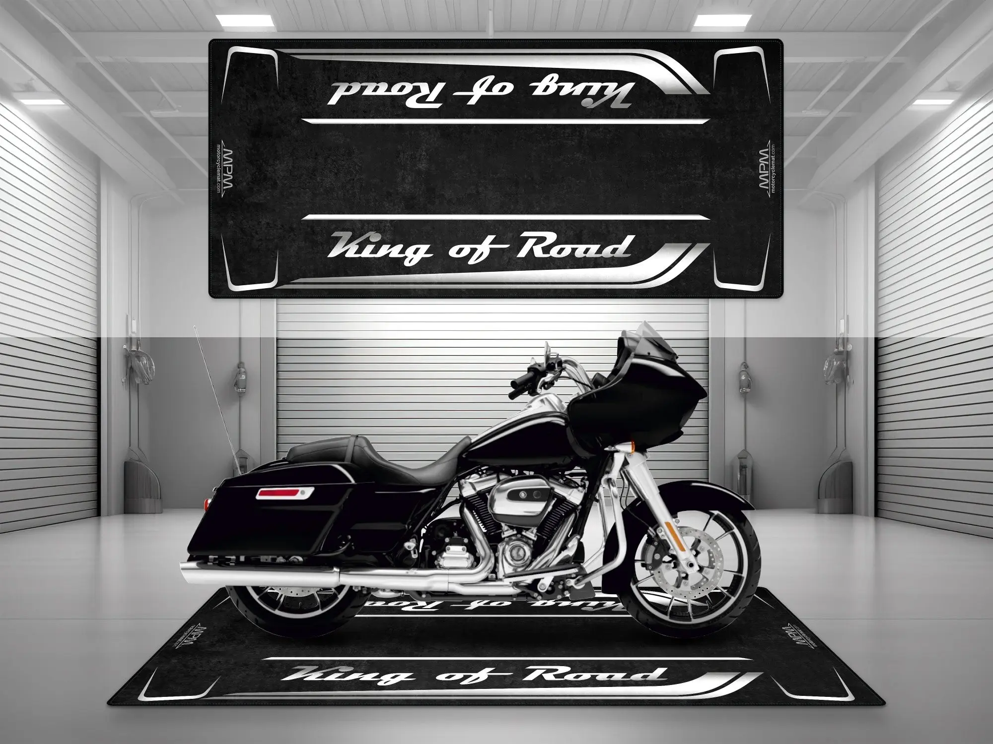 Motorcycle Mat for Cruiser Motorcycle "King of Road" - MM7342 - Image 8