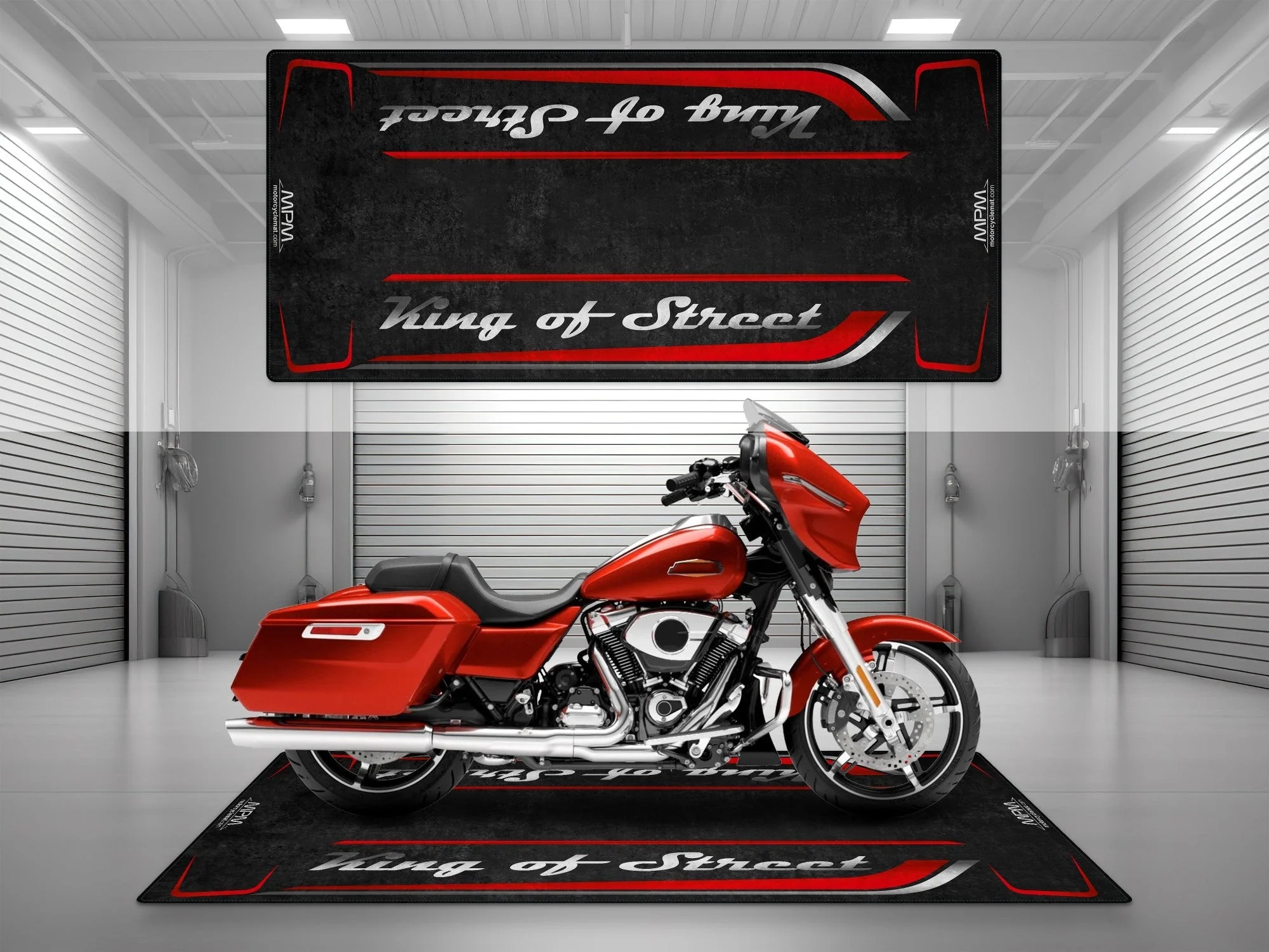 Motorcycle Mat for Cruiser Motorcycle "King of Street" - MM7343 - Image 2