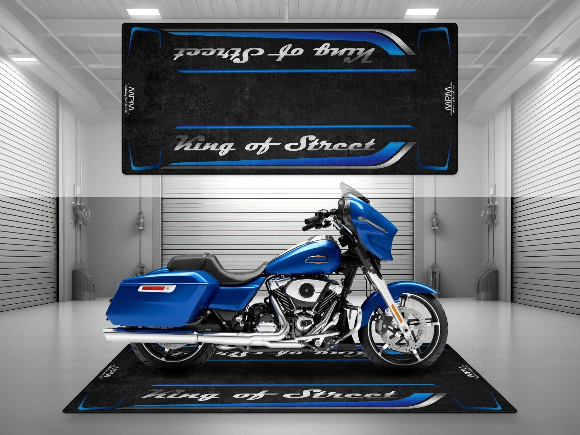 Motorcycle Mat for Cruiser Motorcycle "King of Street" - MM7343 - Image 3