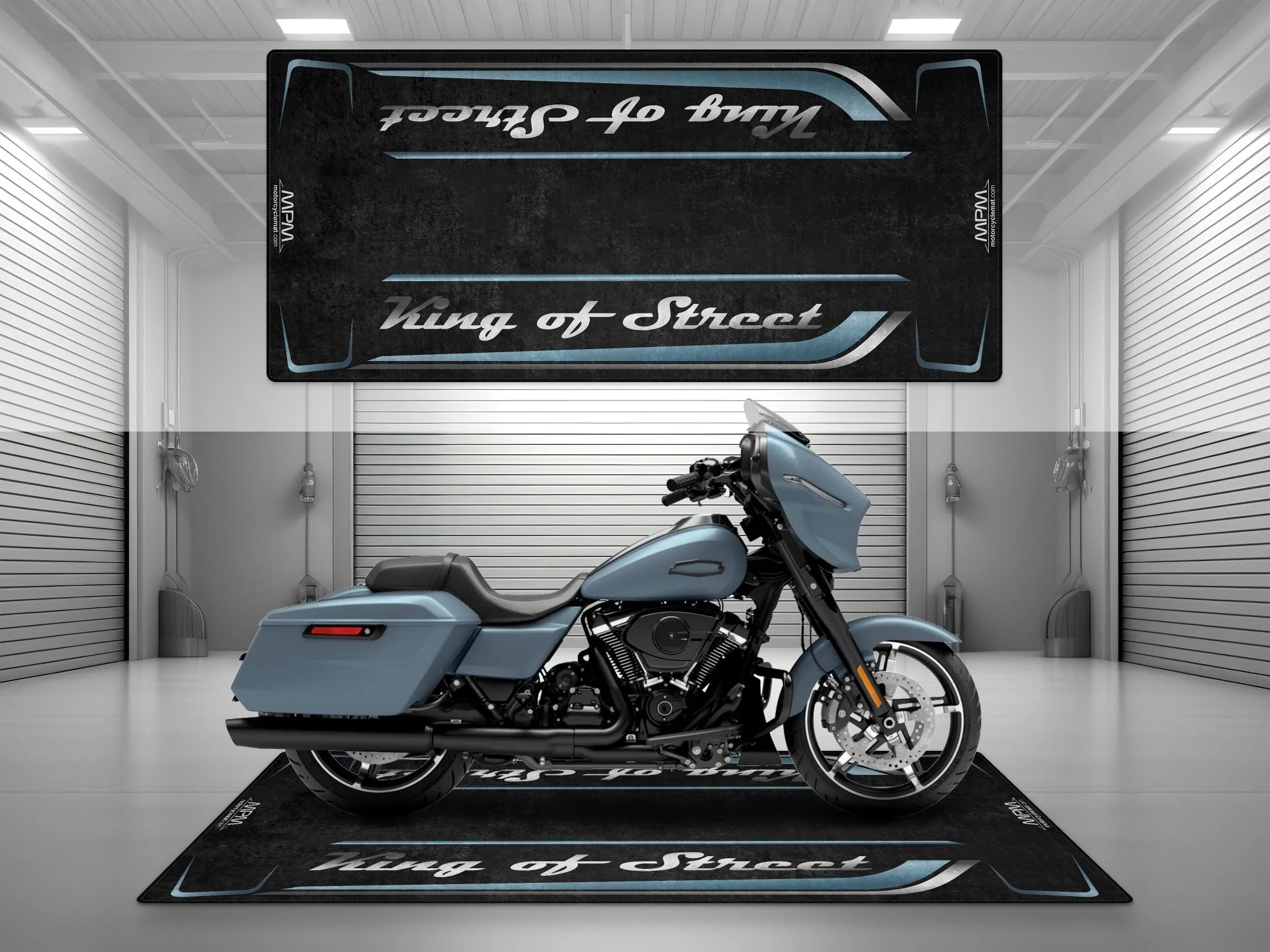 Motorcycle Mat for Cruiser Motorcycle "King of Street" - MM7343 - Image 4