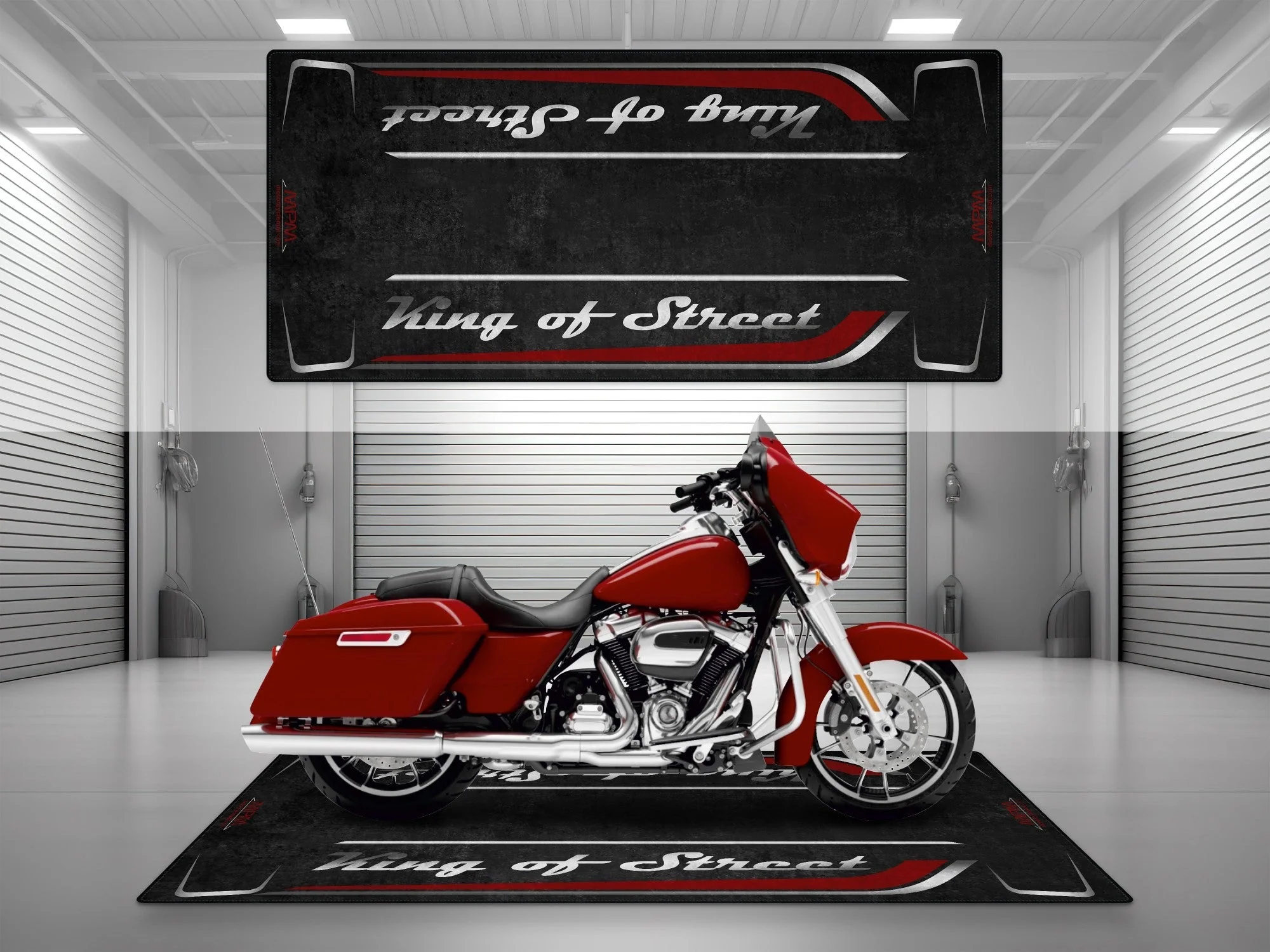 Motorcycle Mat for Cruiser Motorcycle "King of Street" - MM7343 - Image 6