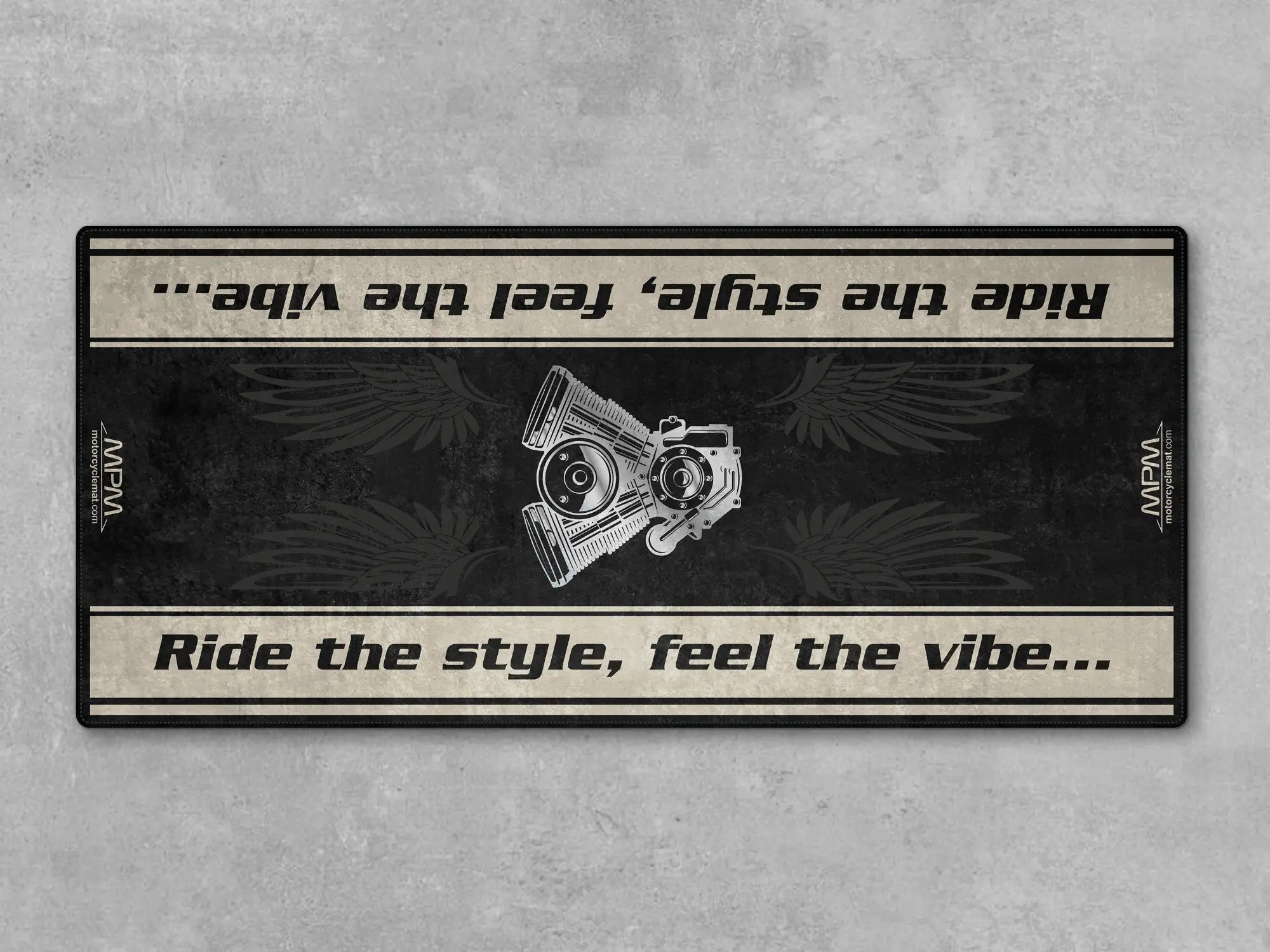 Motorcycle Mat for Cruiser Motorcycle "Ride The Style, Feel The Vibe" - MM7306 - Image 6