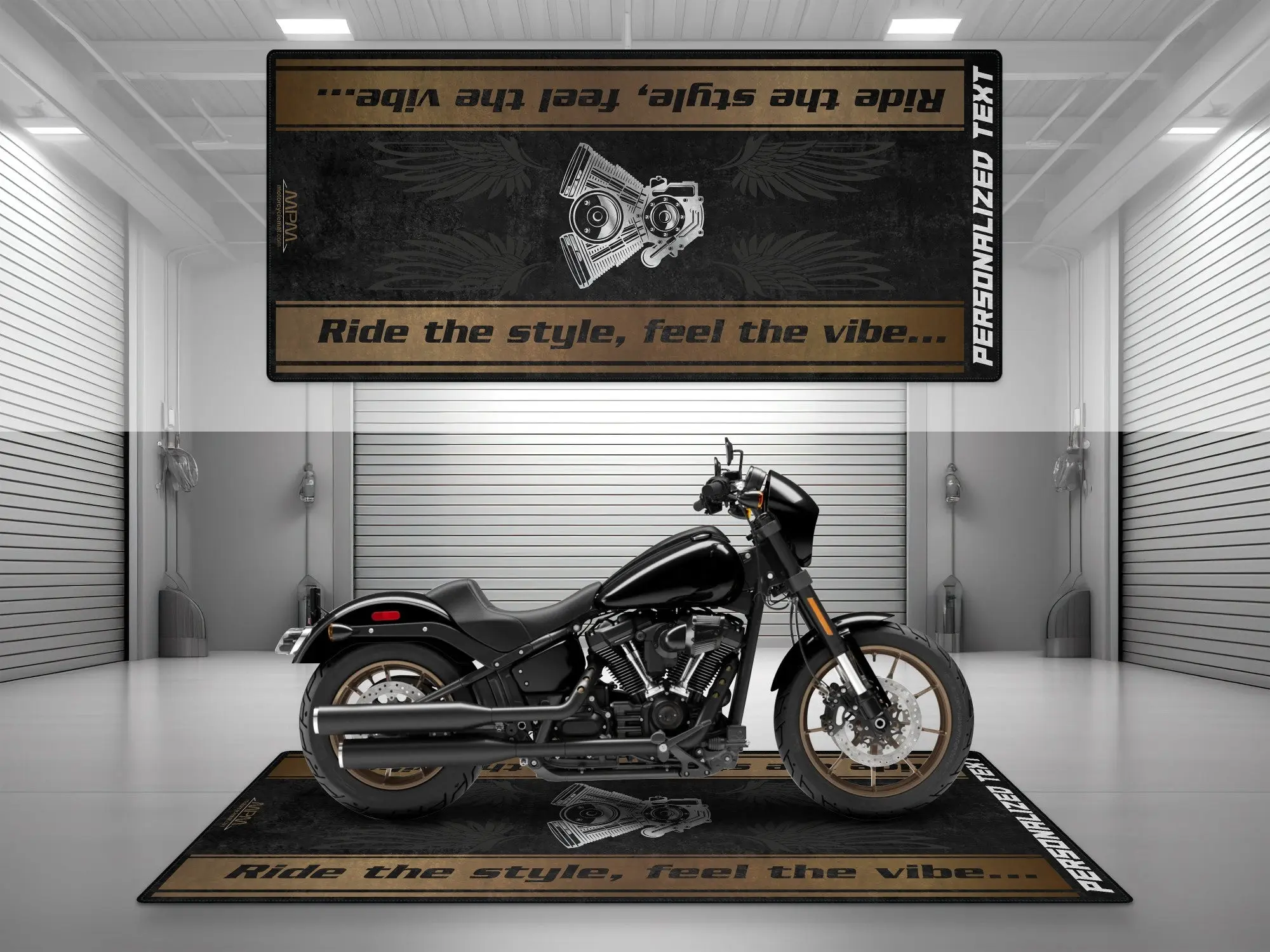 Motorcycle Mat for Cruiser Motorcycle "Ride The Style, Feel The Vibe" - MM7306 - Image 7