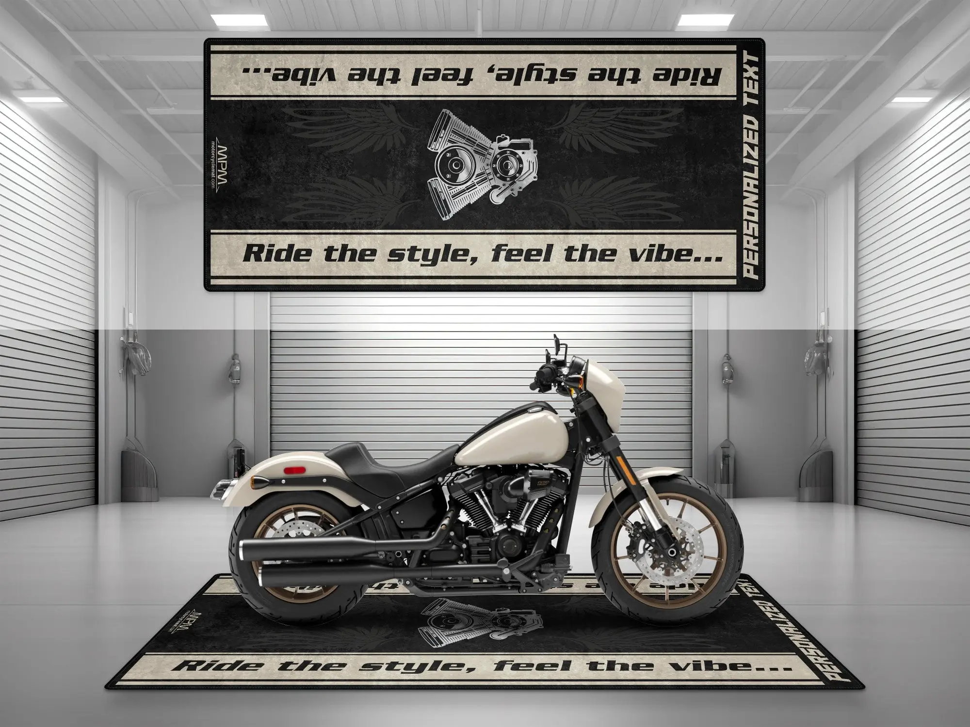Motorcycle Mat for Cruiser Motorcycle "Ride The Style, Feel The Vibe" - MM7306 - Image 8