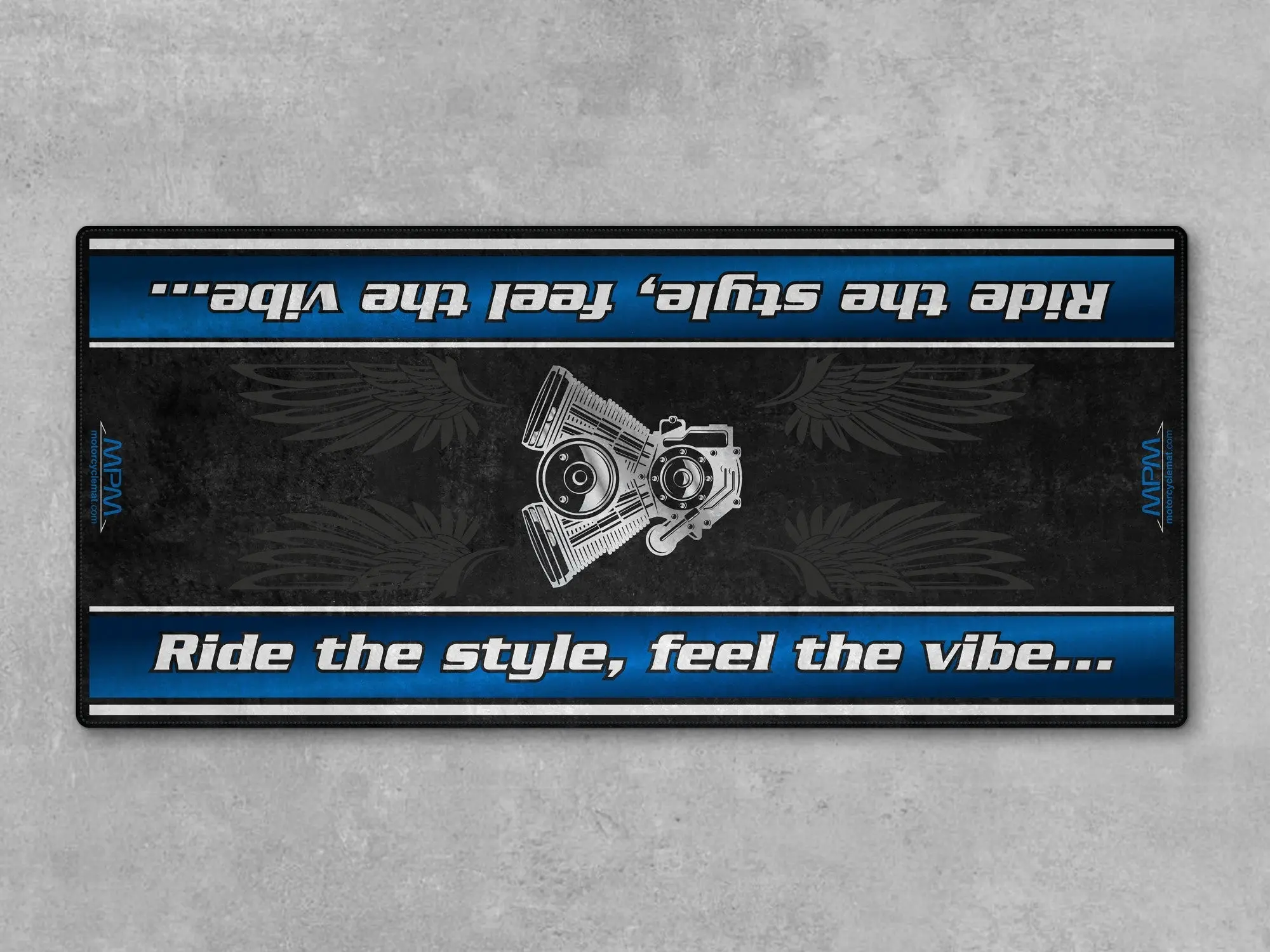 Motorcycle Mat for Cruiser Motorcycle "Ride The Style, Feel The Vibe" - MM7307 - Image 4