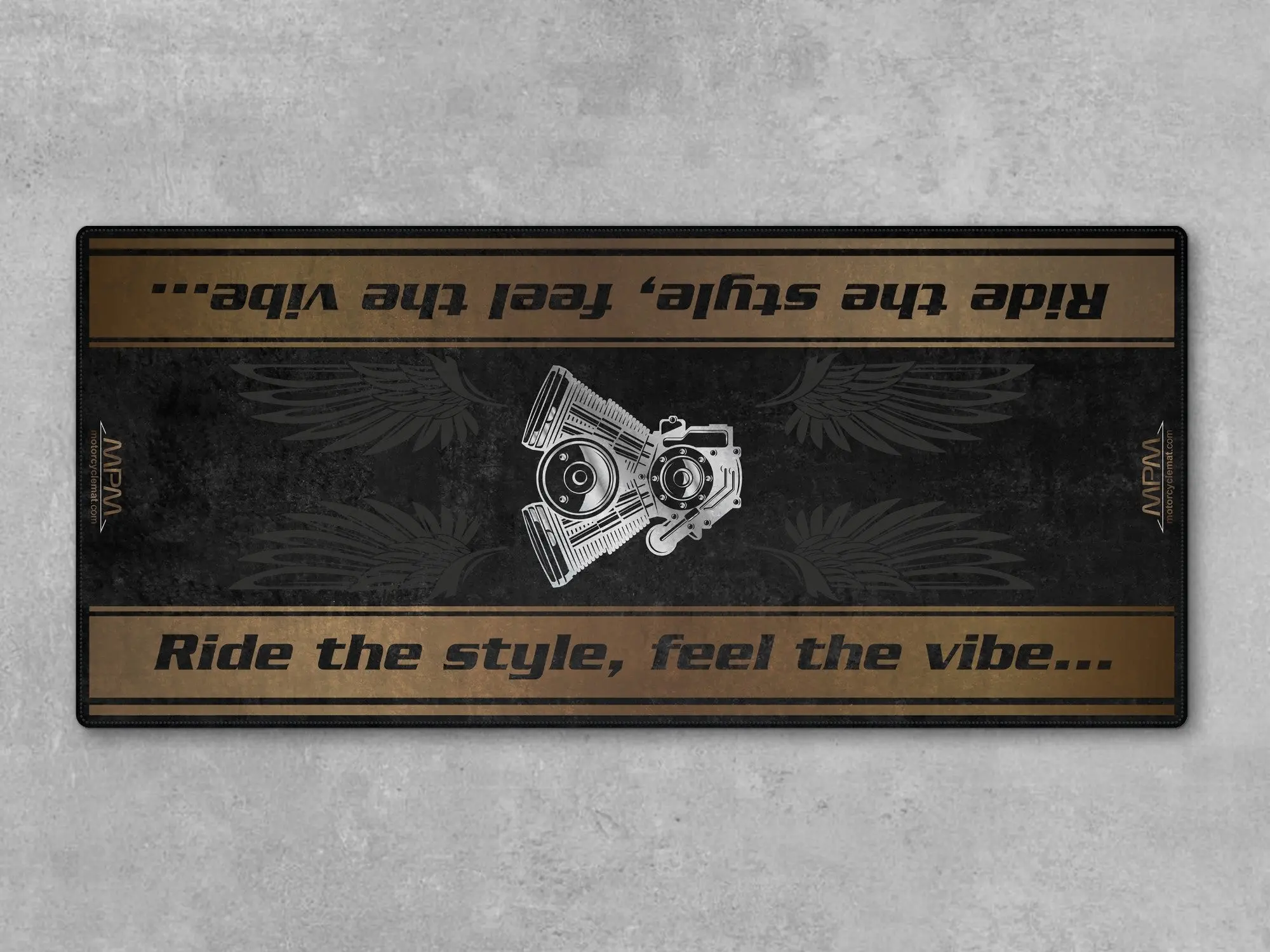 Motorcycle Mat for Cruiser Motorcycle "Ride The Style, Feel The Vibe" - MM7307 - Image 6