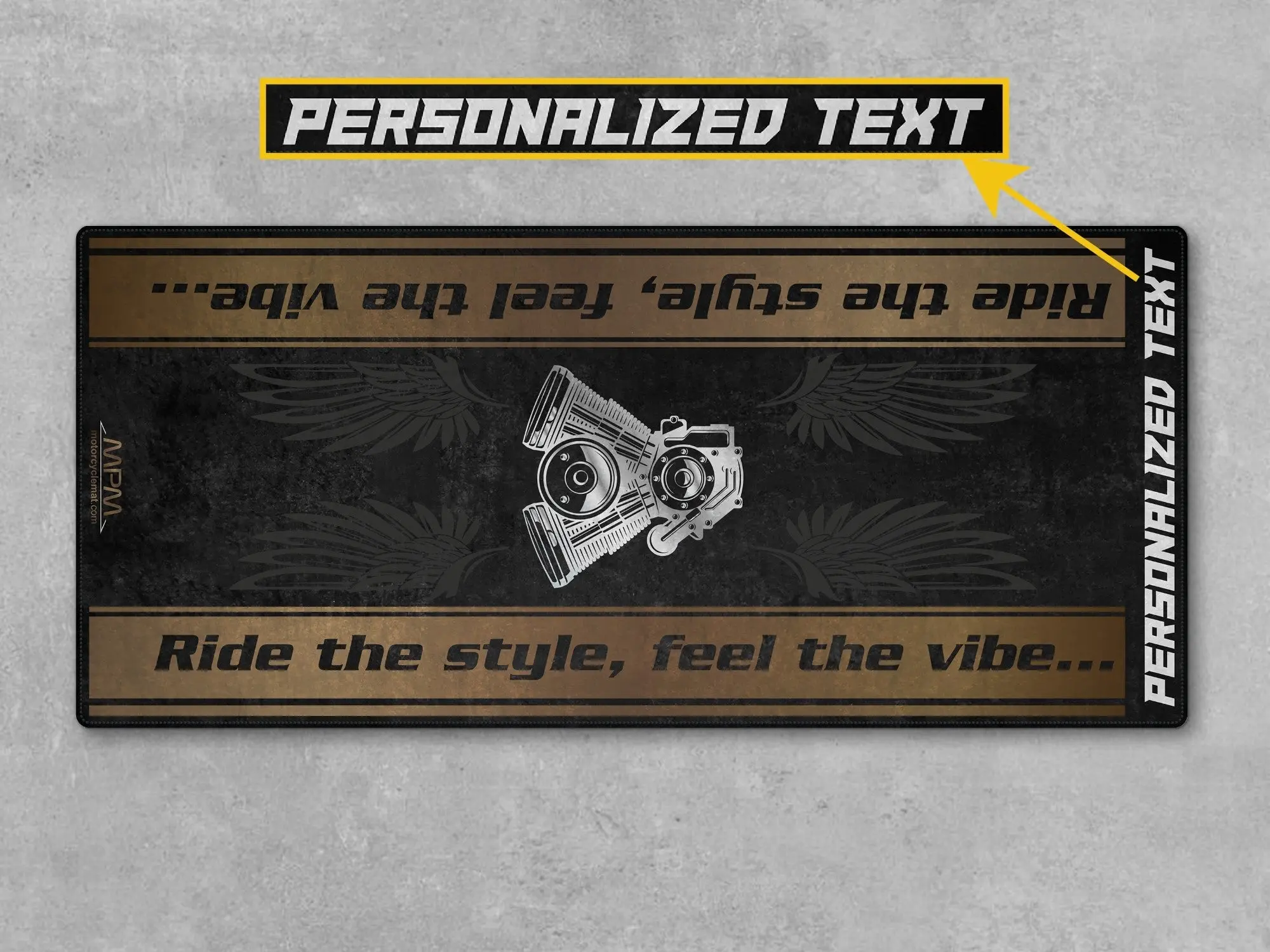 Motorcycle Mat for Cruiser Motorcycle "Ride The Style, Feel The Vibe" - MM7307 - Image 7