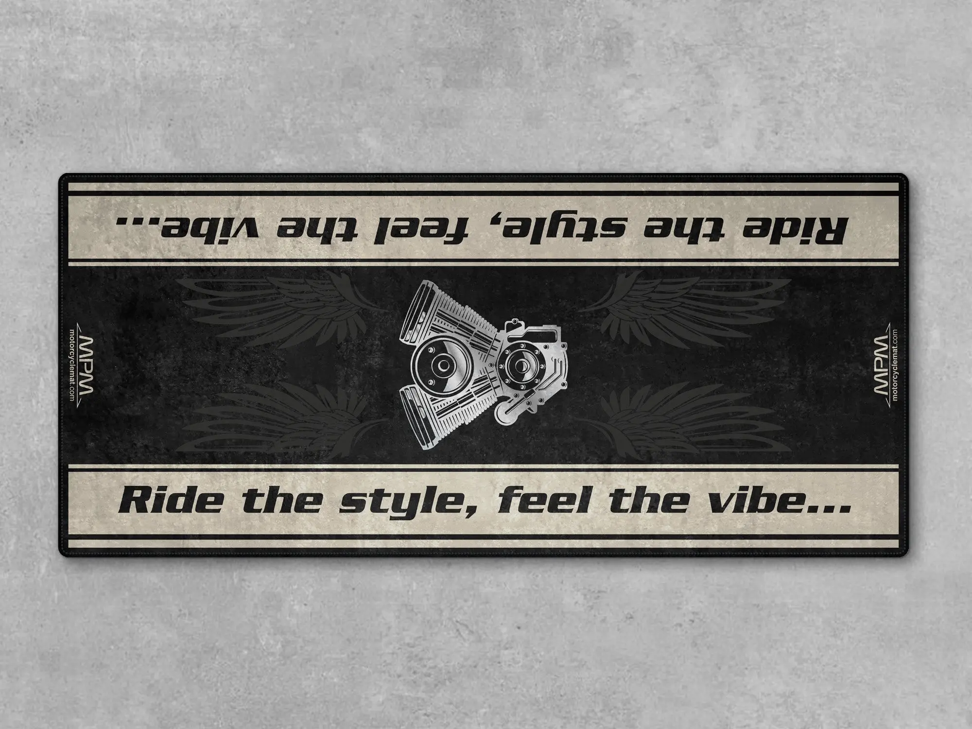 Motorcycle Mat for Cruiser Motorcycle "Ride The Style, Feel The Vibe" - MM7307 - Image 8