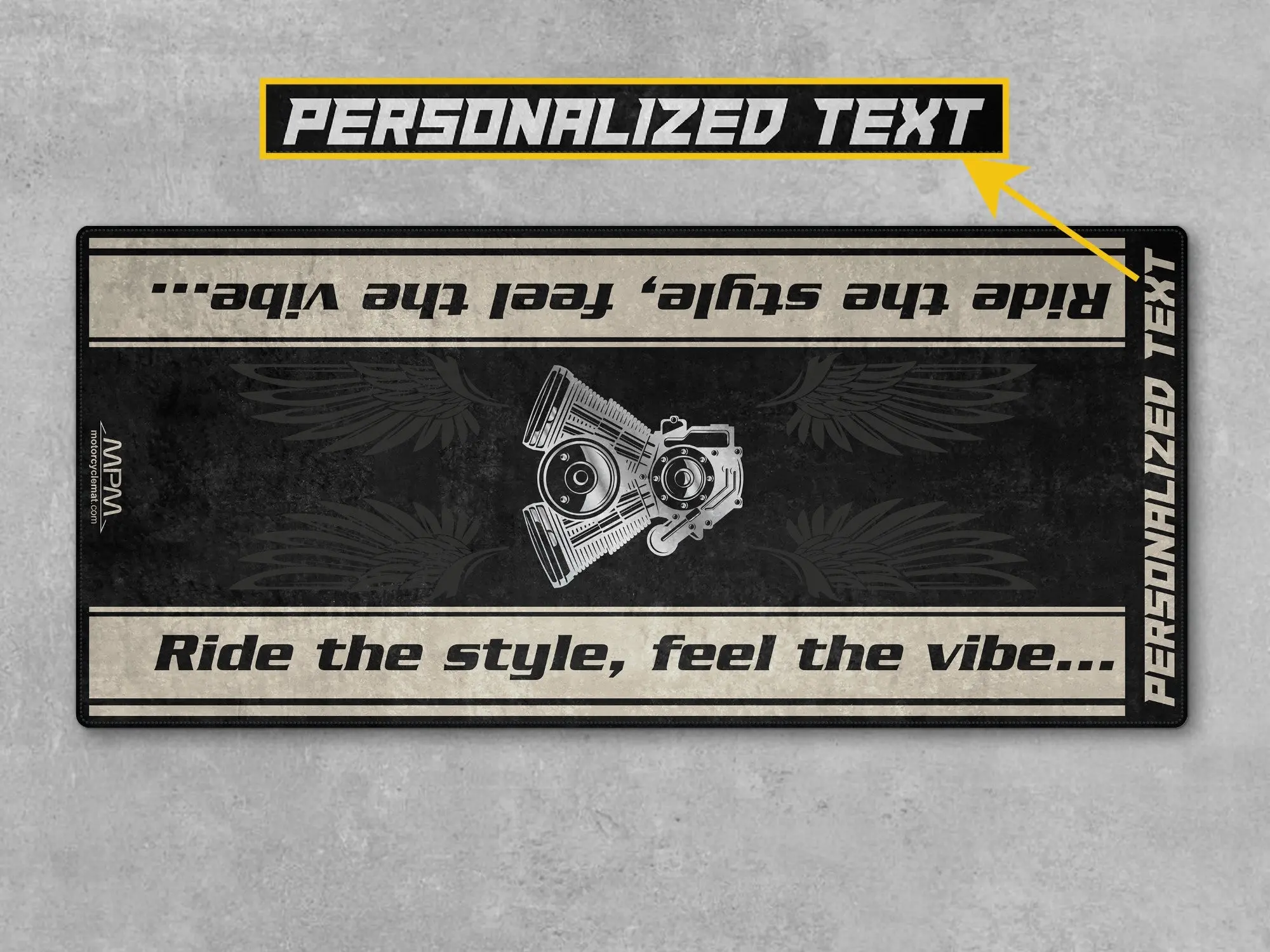 Motorcycle Mat for Cruiser Motorcycle "Ride The Style, Feel The Vibe" - MM7307 - Image 9
