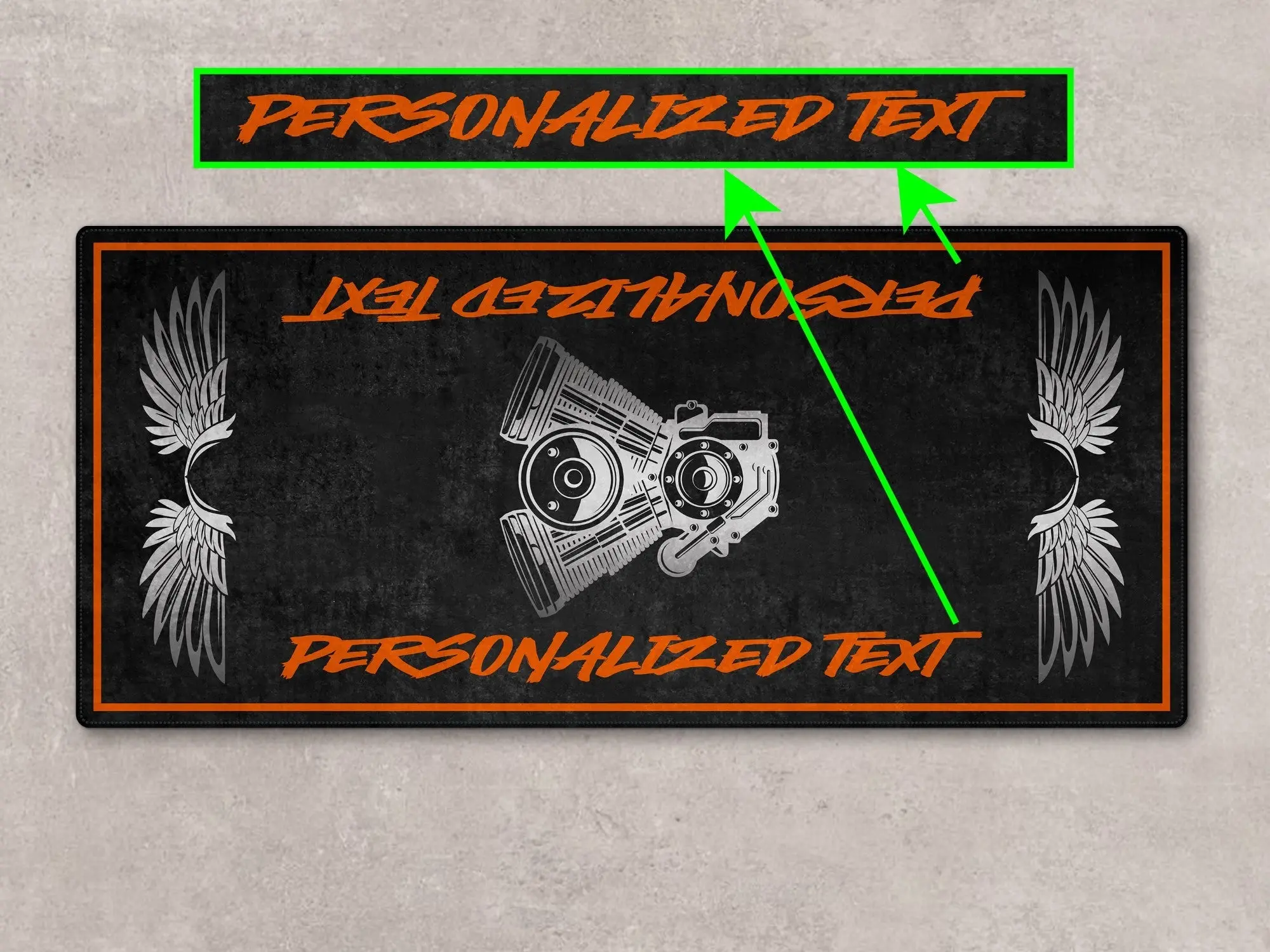 Motorcycle Mat For Cruiser Motorcycle "Ride Your Legend" - MM7303 - Image 3