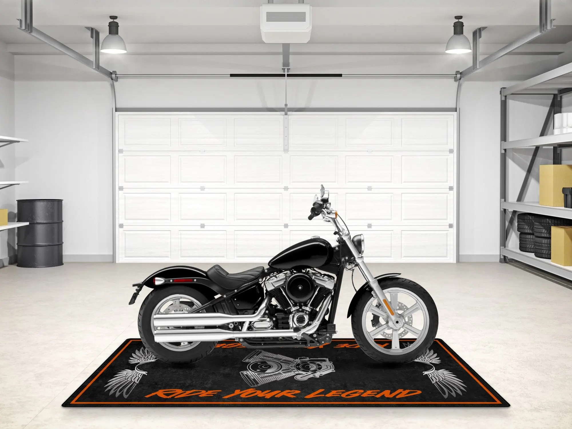 Motorcycle Mat For Cruiser Motorcycle "Ride Your Legend" - MM7303 - Image 5