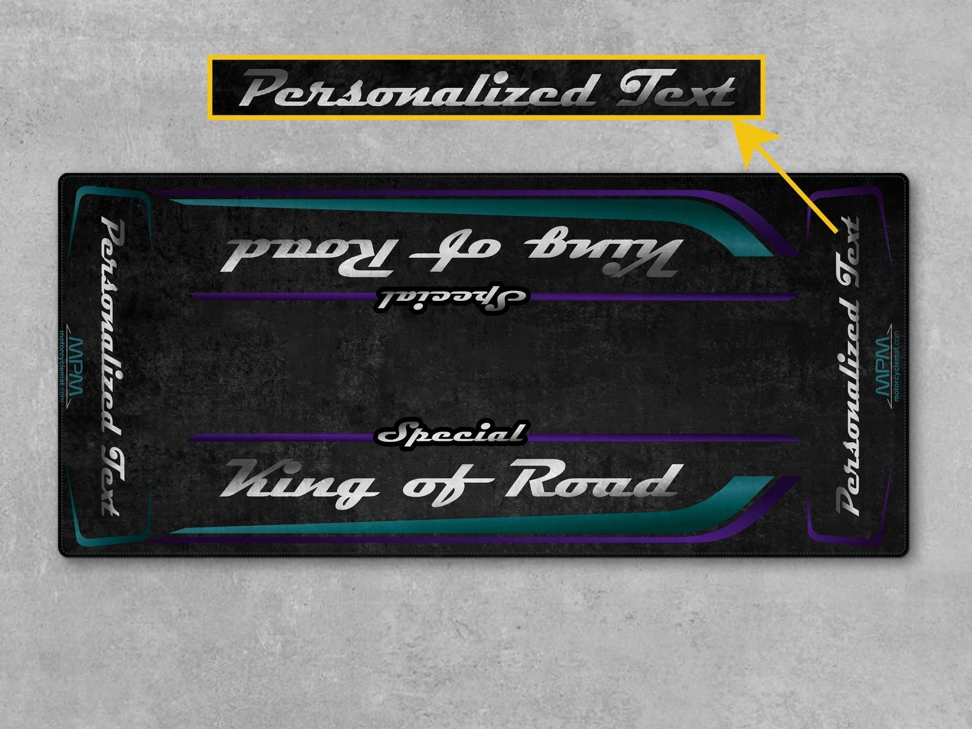 Motorcycle Mat for Cruiser Motorcycle "Special King of Road" - MM7346 - Image 21