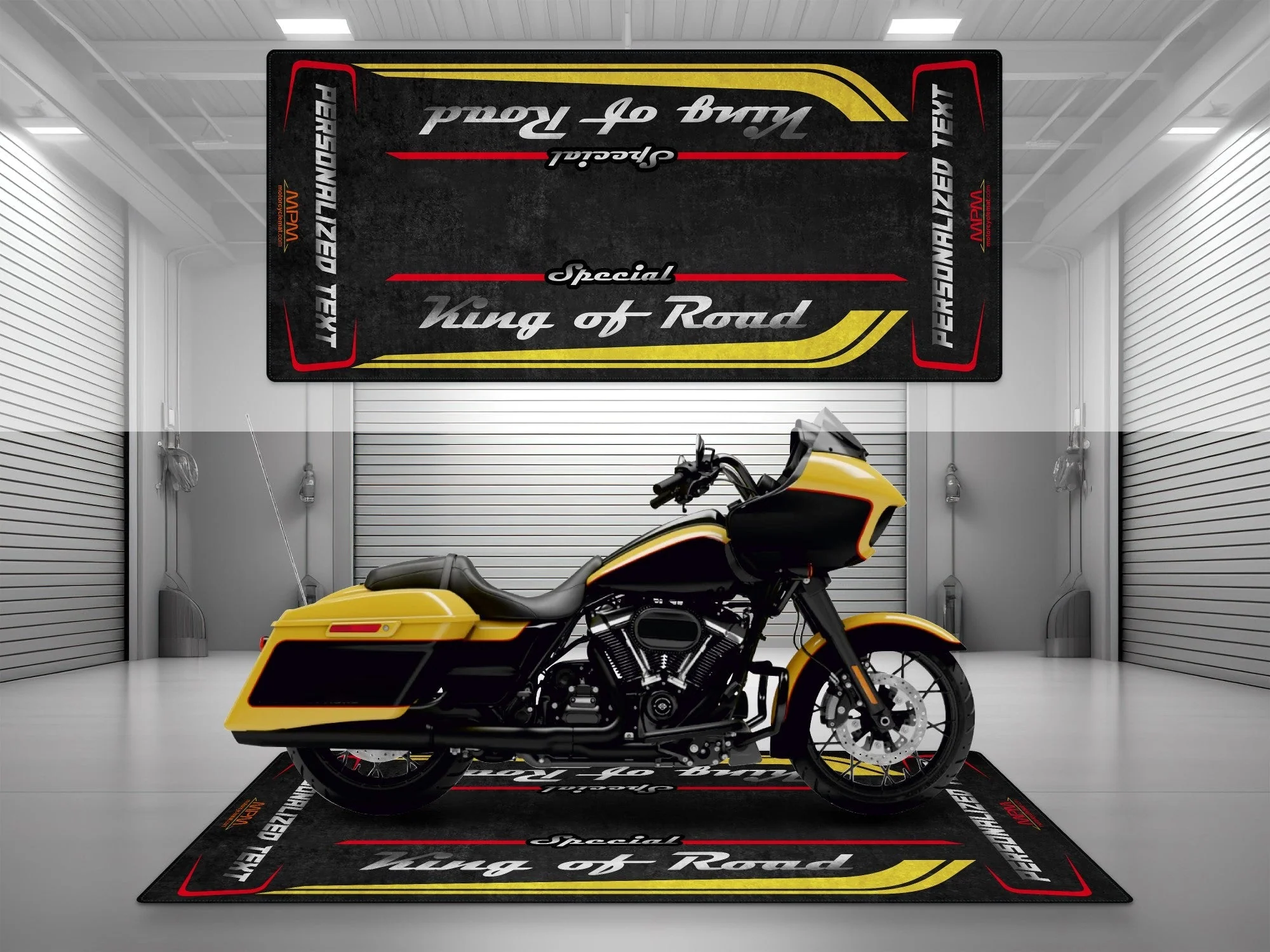 Motorcycle Mat for Cruiser Motorcycle "Special King of Road" - MM7346 - Image 22