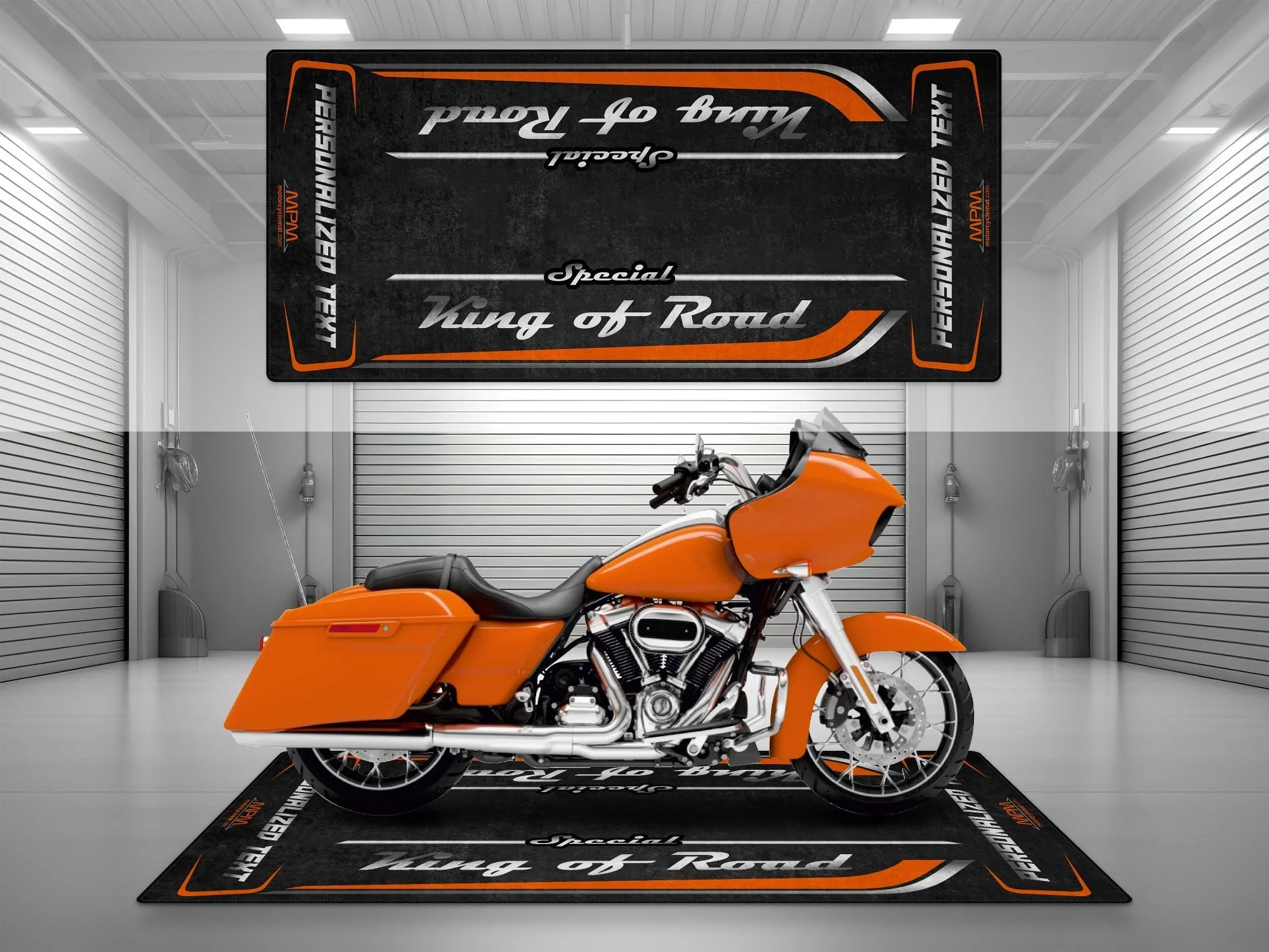 Motorcycle Mat for Cruiser Motorcycle "Special King of Road" - MM7346 - Image 25
