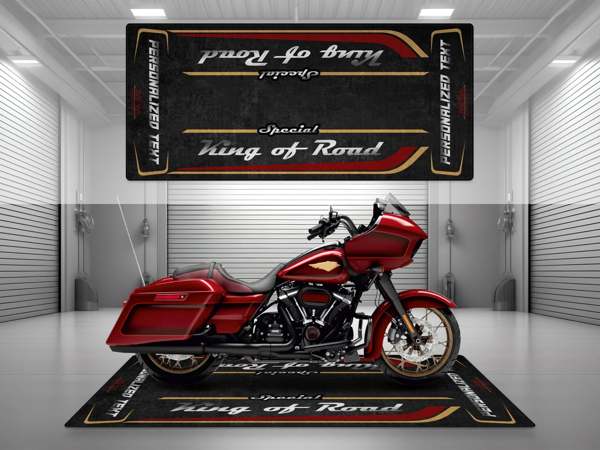 Motorcycle Mat for Cruiser Motorcycle "Special King of Road" - MM7346 - Image 26