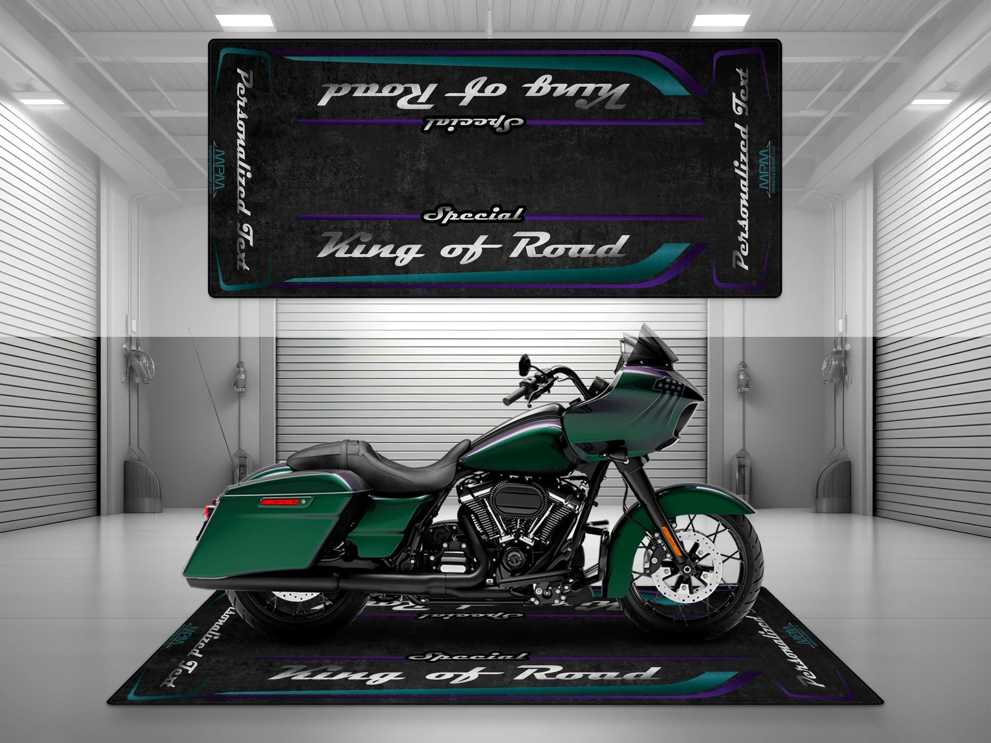 Motorcycle Mat for Cruiser Motorcycle "Special King of Road" - MM7346 - Image 28