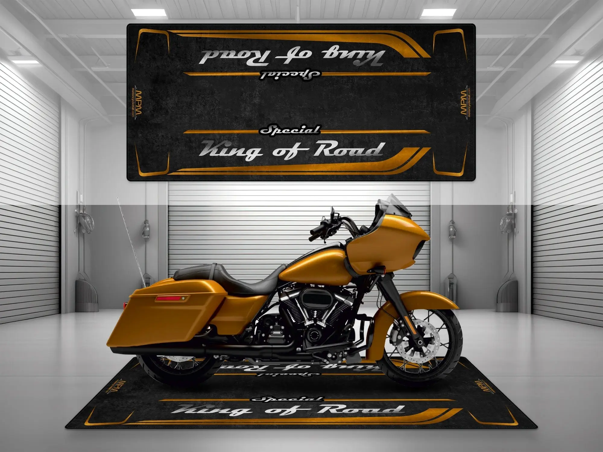 Motorcycle Mat for Cruiser Motorcycle "Special King of Road" - MM7346 - Image 3