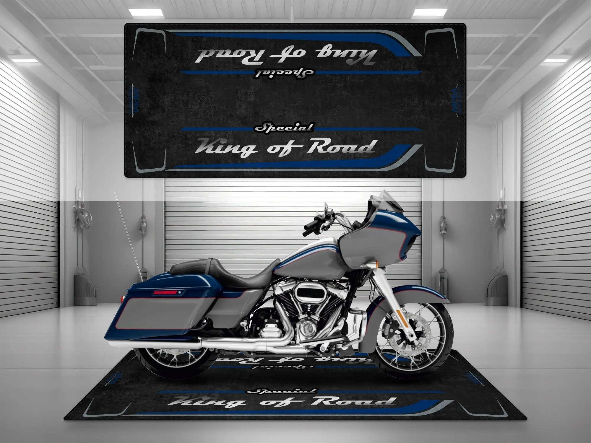 Motorcycle Mat for Cruiser Motorcycle "Special King of Road" - MM7346 - Image 4