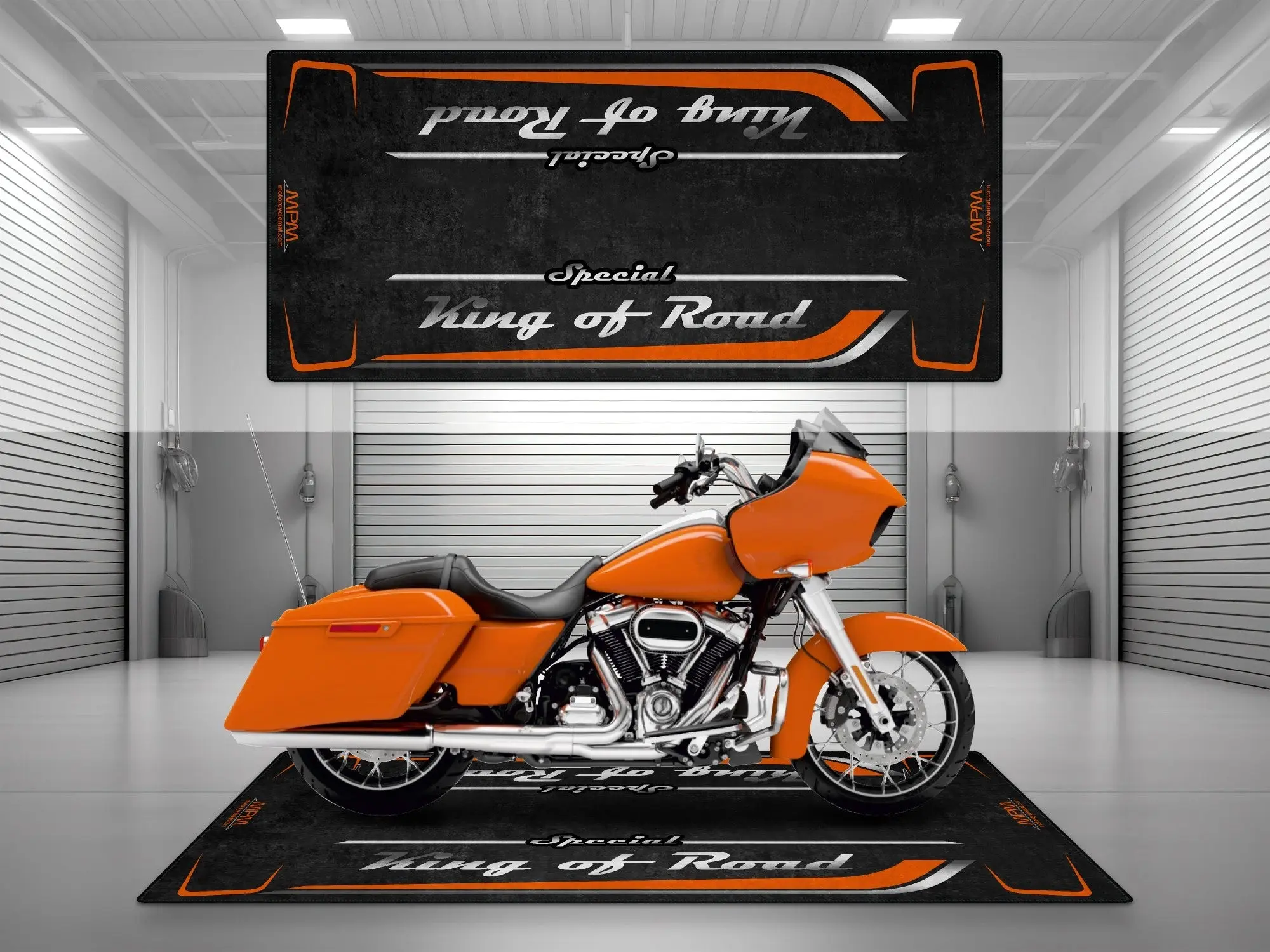 Motorcycle Mat for Cruiser Motorcycle "Special King of Road" - MM7346 - Image 5