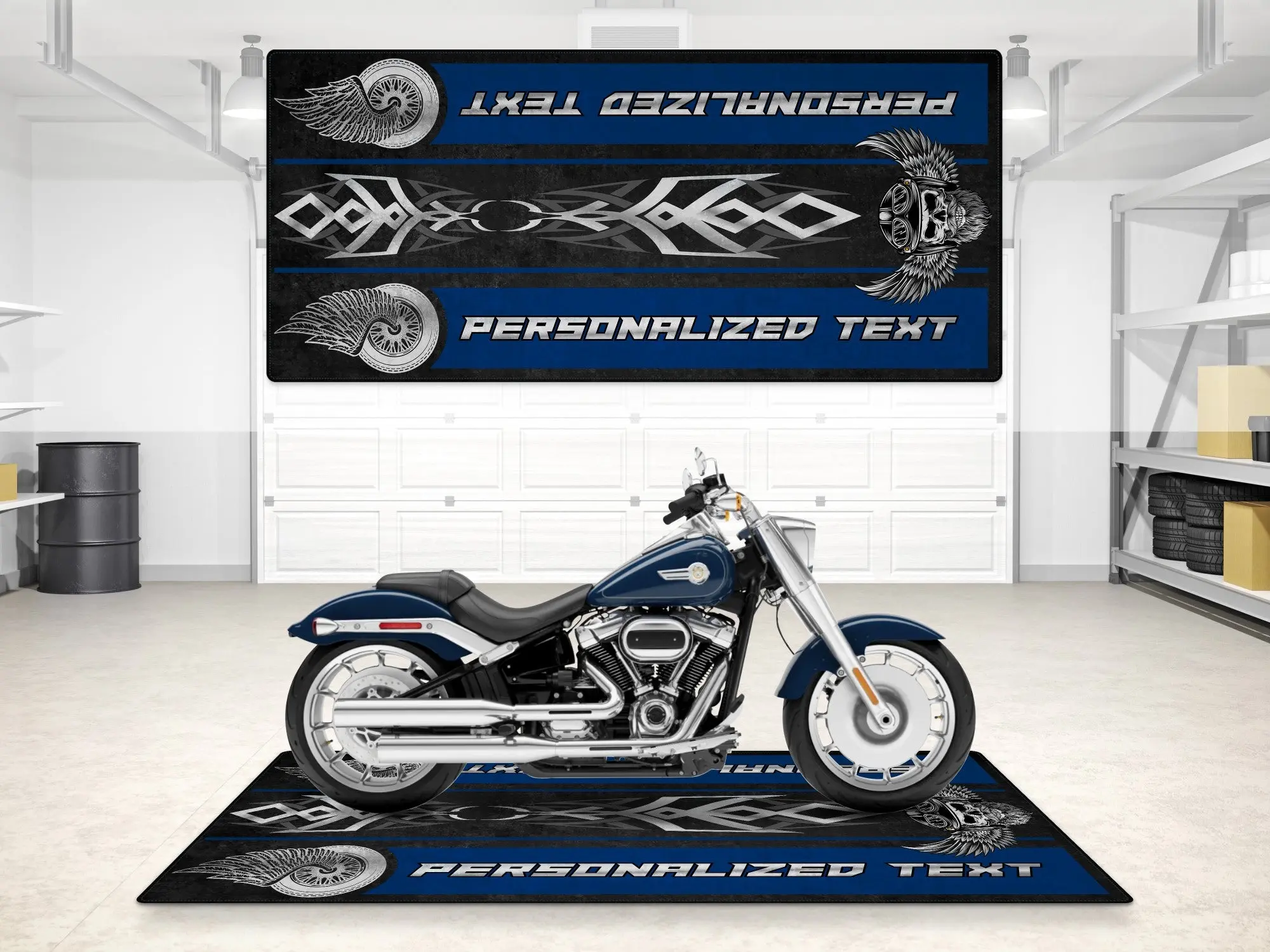 Motorcycle Mat For Cruiser Motorcycle "The Lord of Cool" - MM7308 - Image 3