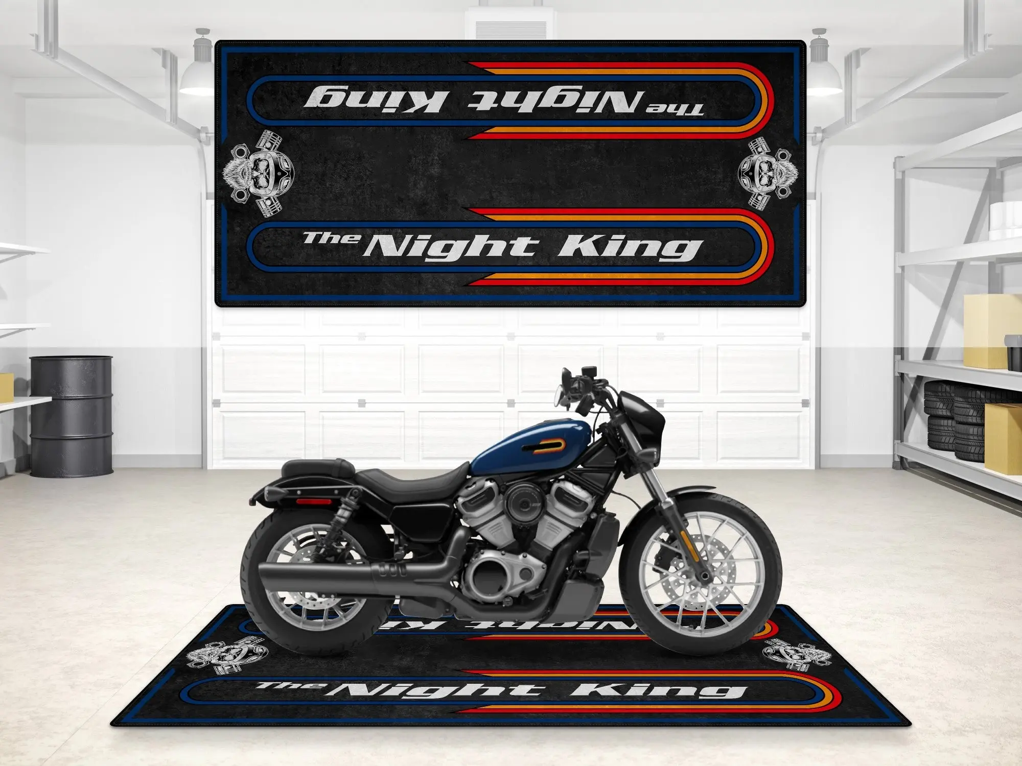 Motorcycle Mat For Cruiser Motorcycle "The Night King" - MM7301 - Image 6