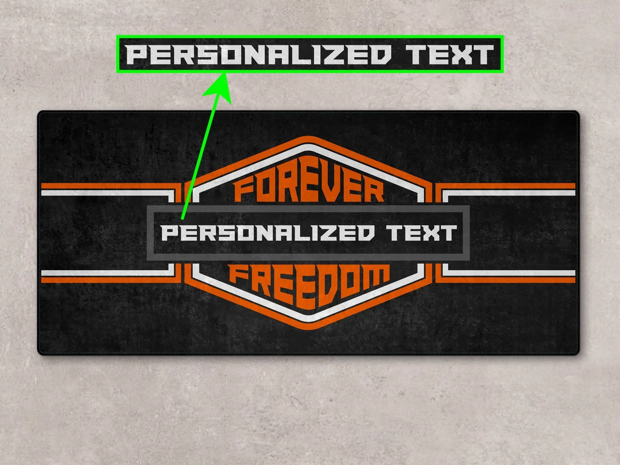 Motorcycle Mat for Cruiser - Touring - Sport Motorcycle " Forever The Power of Freedom " - MM7101 - Image 4