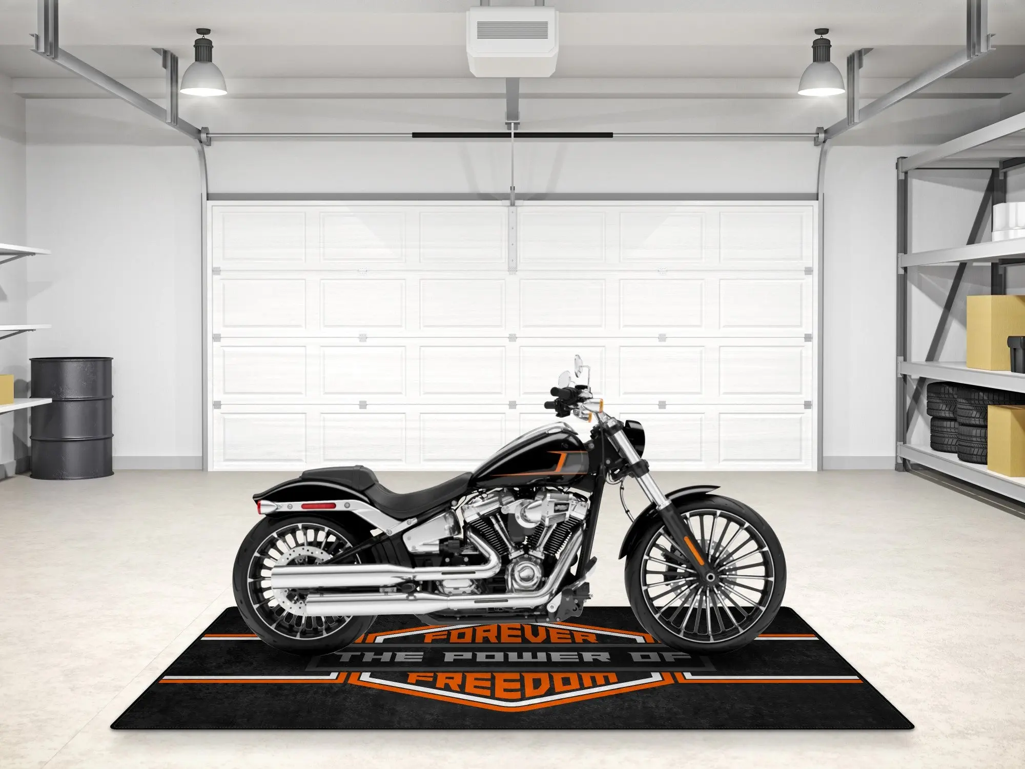 Motorcycle Mat for Cruiser - Touring - Sport Motorcycle " Forever The Power of Freedom " - MM7101 - Image 5