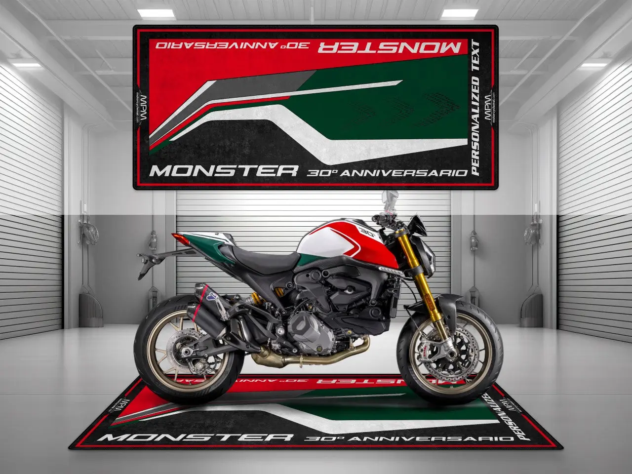Motorcycle Mat for Ducati Monster 30th Anniversario Motorcycle - MM4106 - Image 3