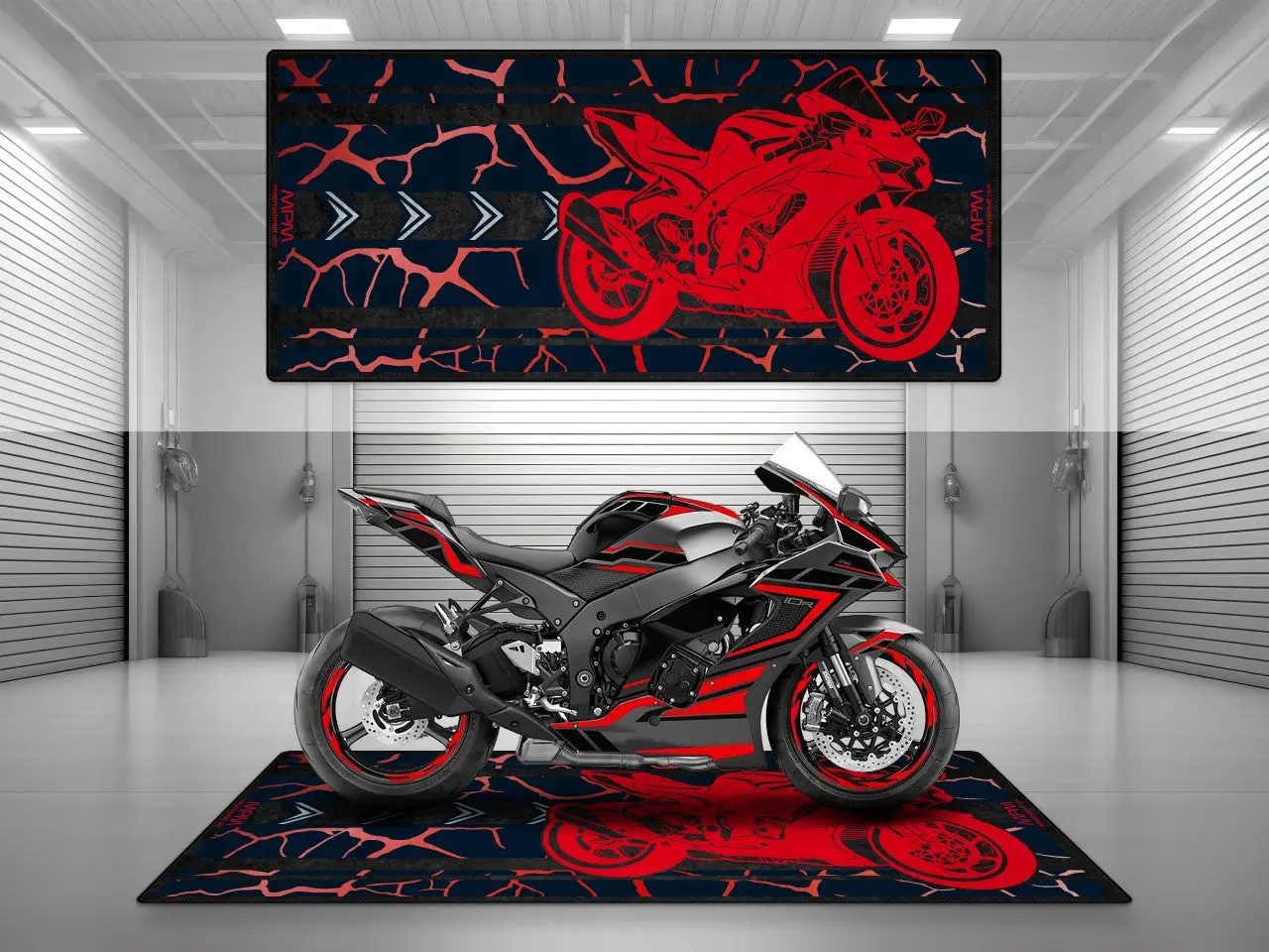 Motorcycle Mat for Kawasaki Motorcycle - U202 - Image 2