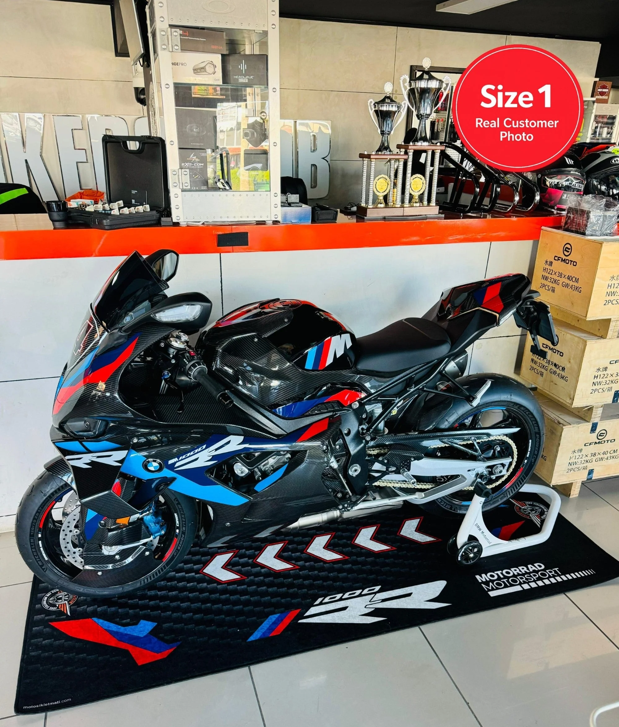 Motorcycle Mat for M1000RR Carbon Sportbike Motorcycle - MM7161 - Image 7