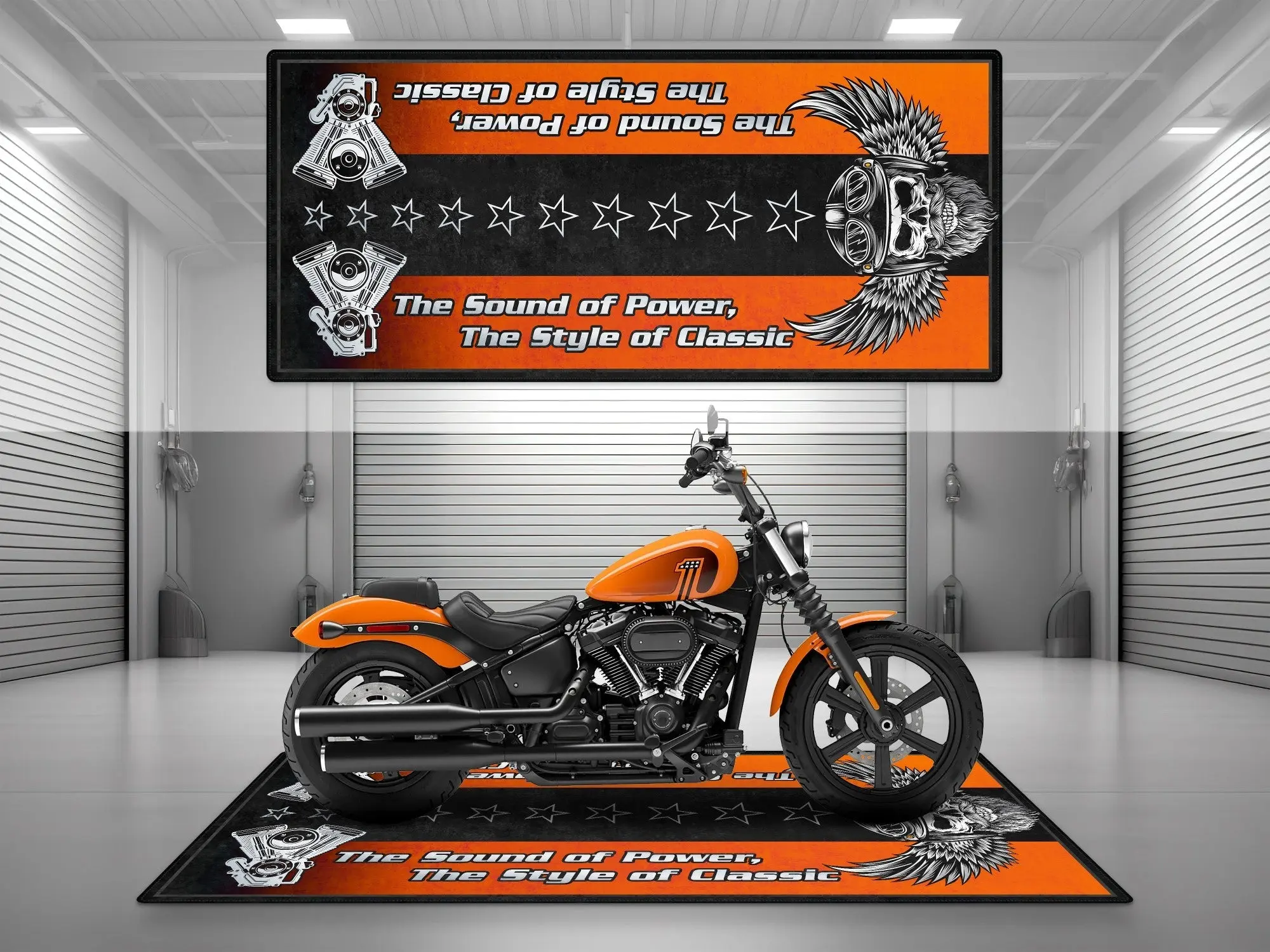Motorcycle Mat for Motorcycle "The Sound of Power" - MM7304 - Image 2