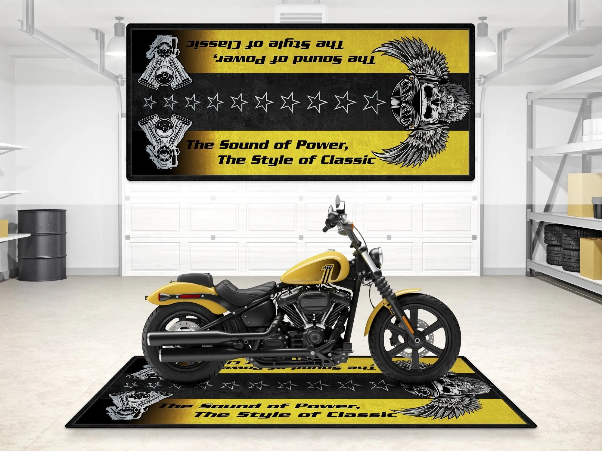 Motorcycle Mat for Motorcycle "The Sound of Power" - MM7304 - Image 4