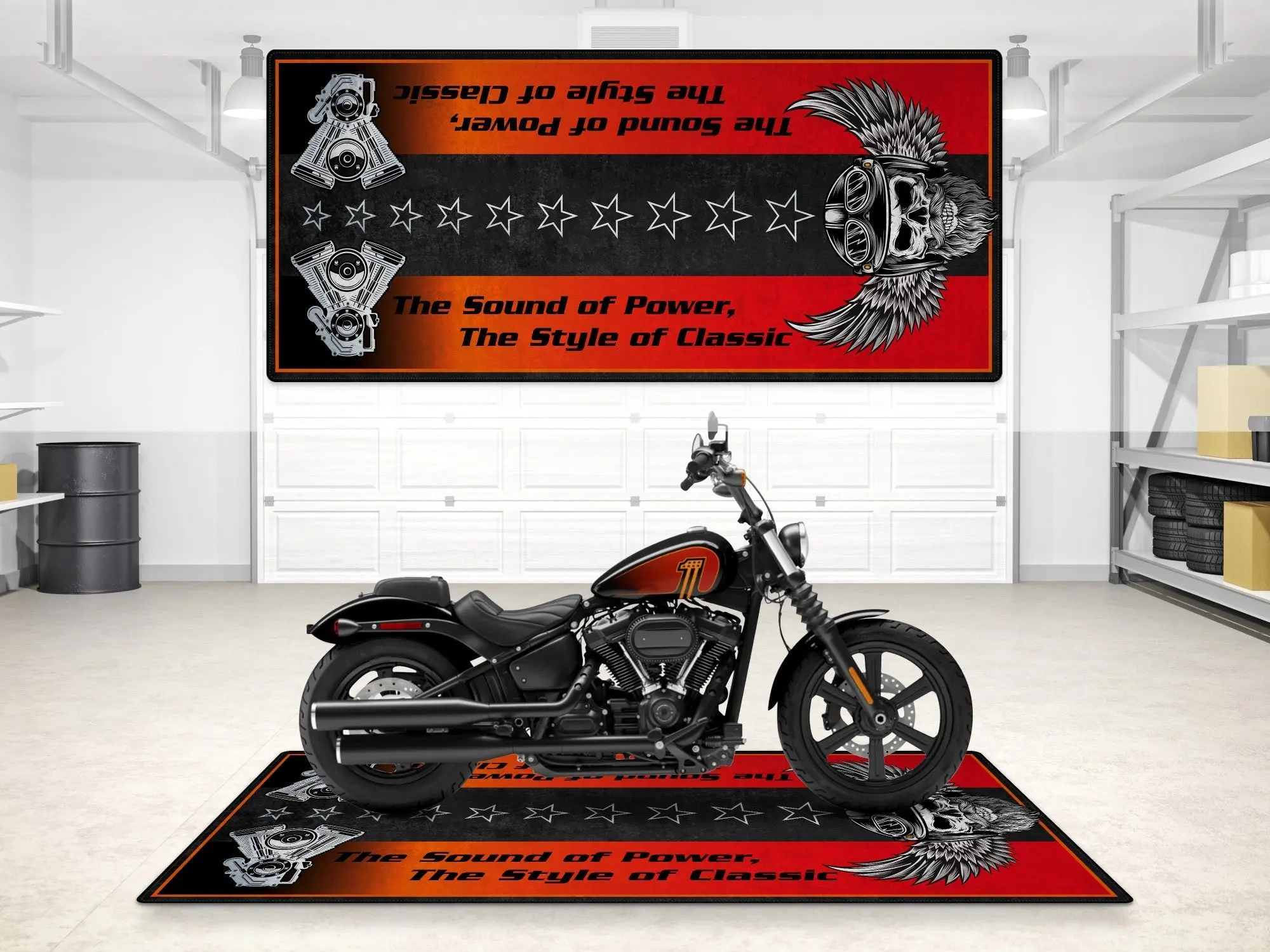 Motorcycle Mat for Motorcycle "The Sound of Power" - MM7304 - Image 5