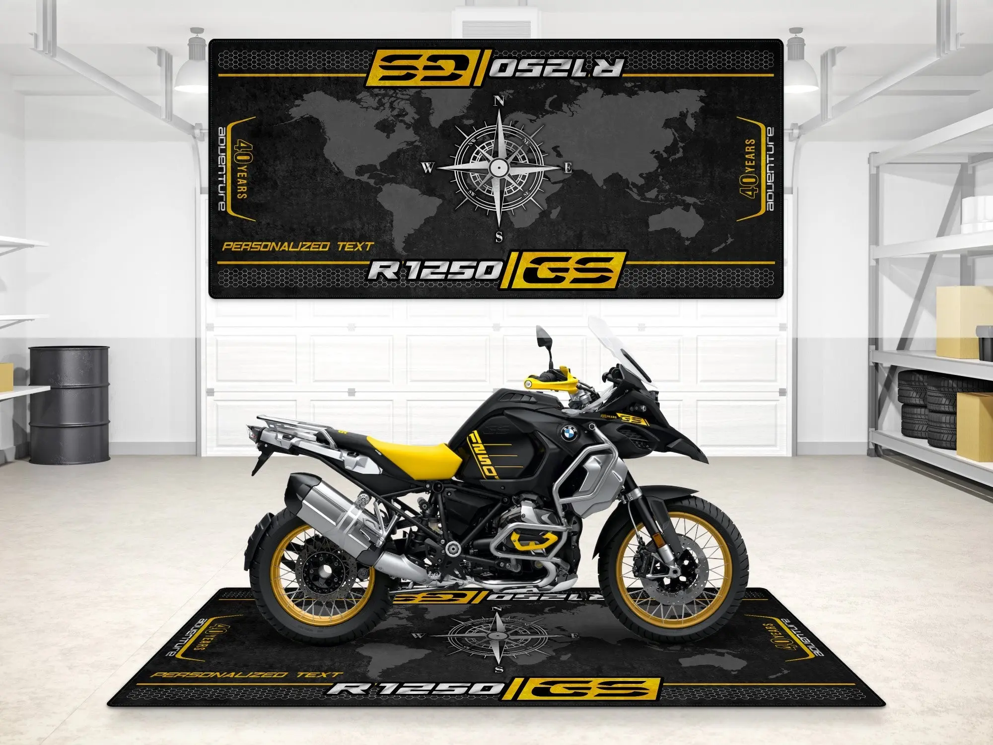Motorcycle Mat for R1250GS 40th Years Anniversary Adventure Motorcycle - MM7248 - Image 3