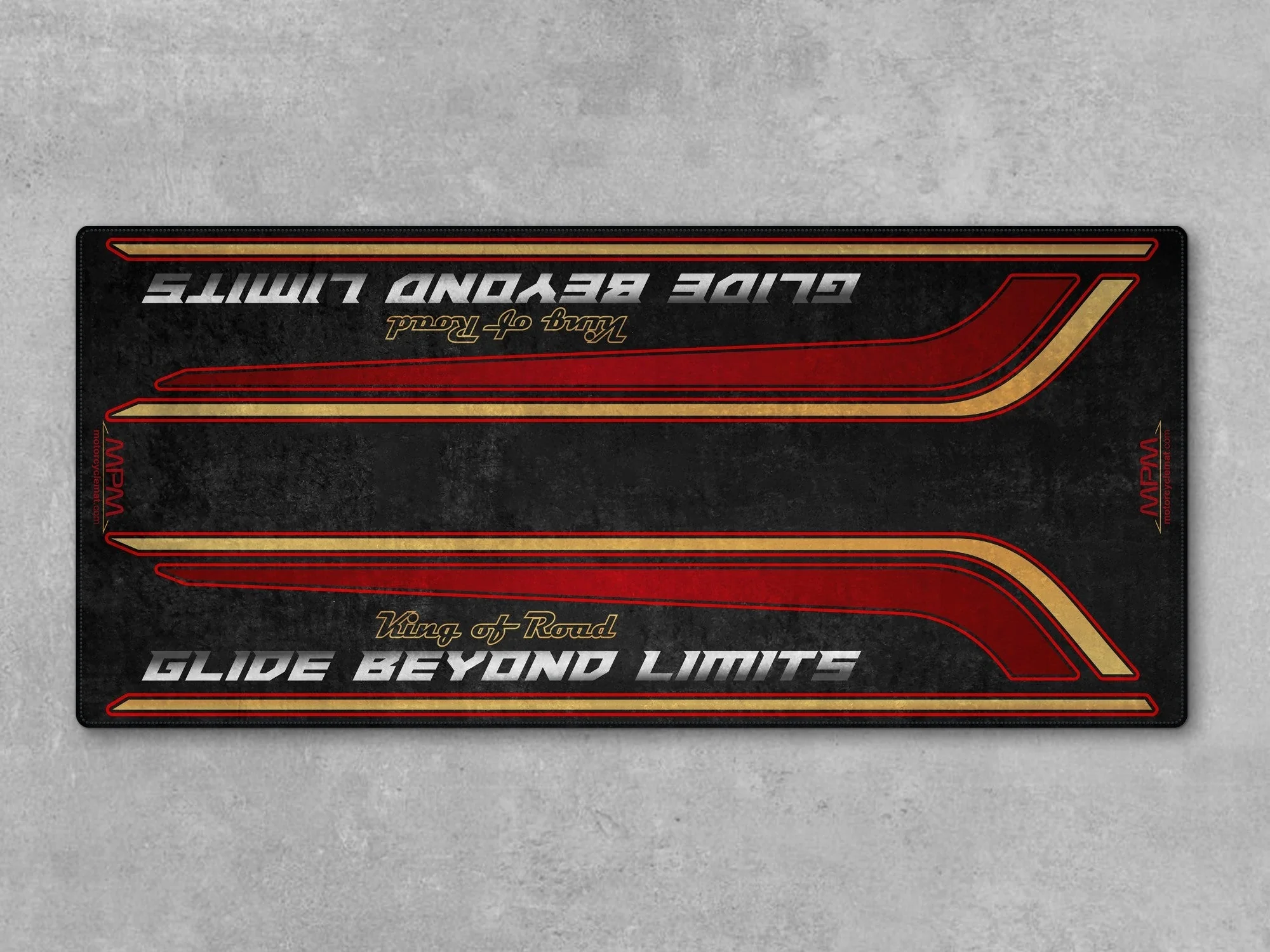Motorcycle Mat for Special Cruiser Motorcycle "Glide Beyond Limits - King of Road" - MM7351 - Image 2