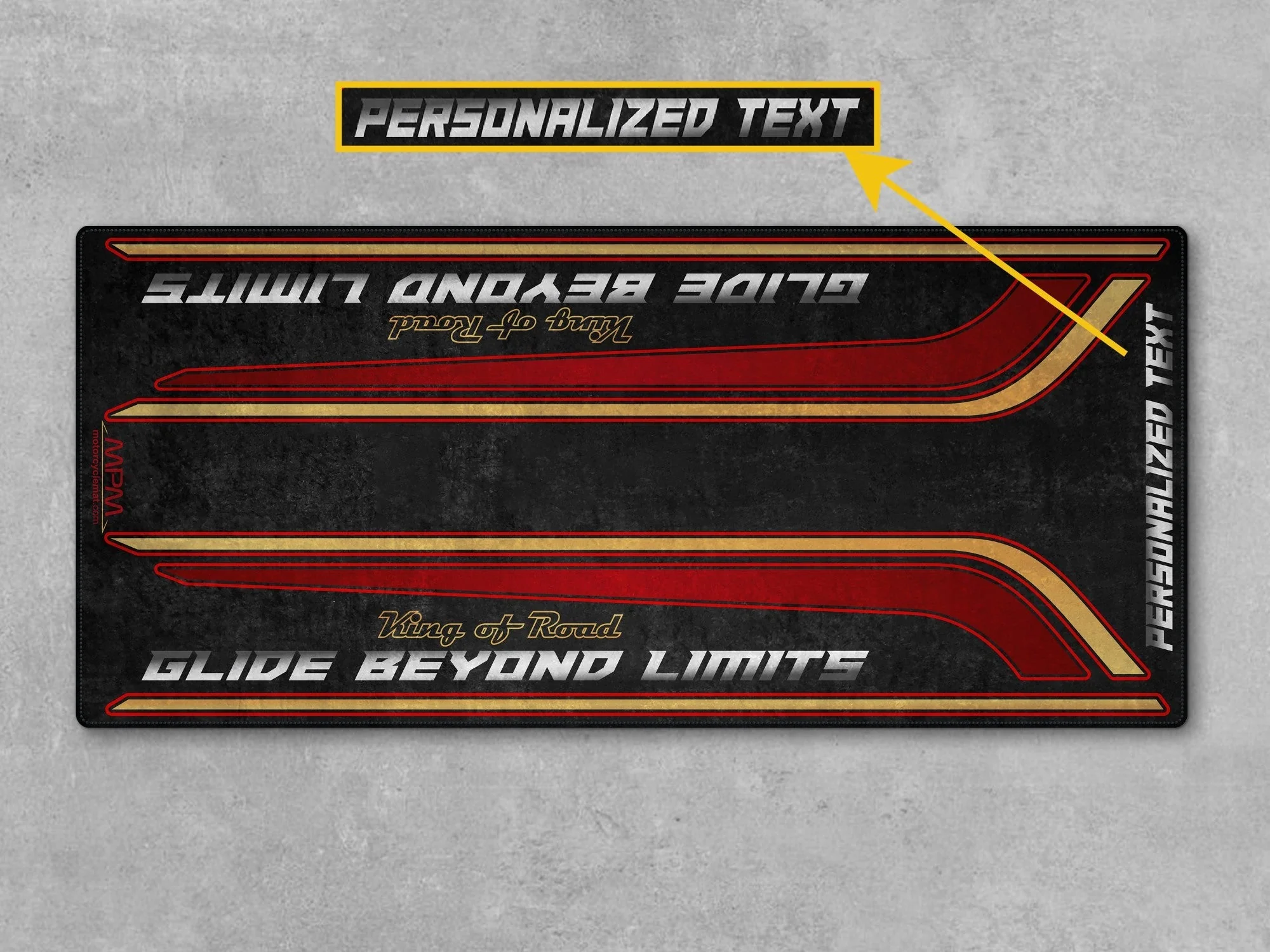 Motorcycle Mat for Special Cruiser Motorcycle "Glide Beyond Limits - King of Road" - MM7351 - Image 4