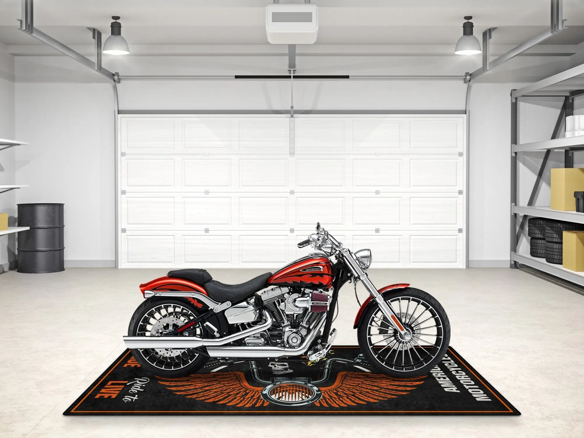 Motorcycle Mat Skull Design for Chopper, Cruiser, Touring, Sport Motorcycle - MM7502 - Image 5