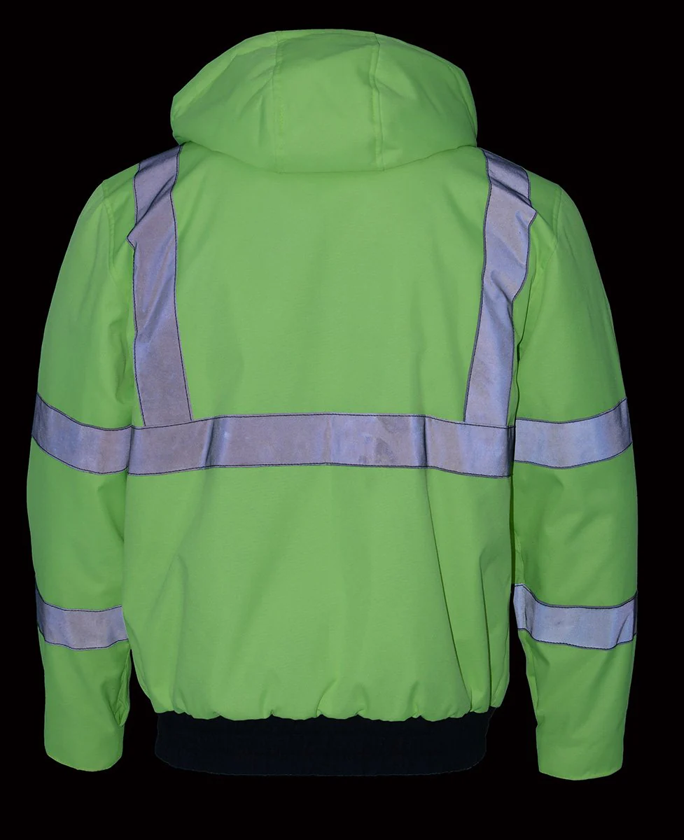 Nexgen Heat MPM1773SET Men's Heated High Visibility Work Hoodie, Neon Green Hi Vis Reflective Hoodie w/ Battery - Image 12