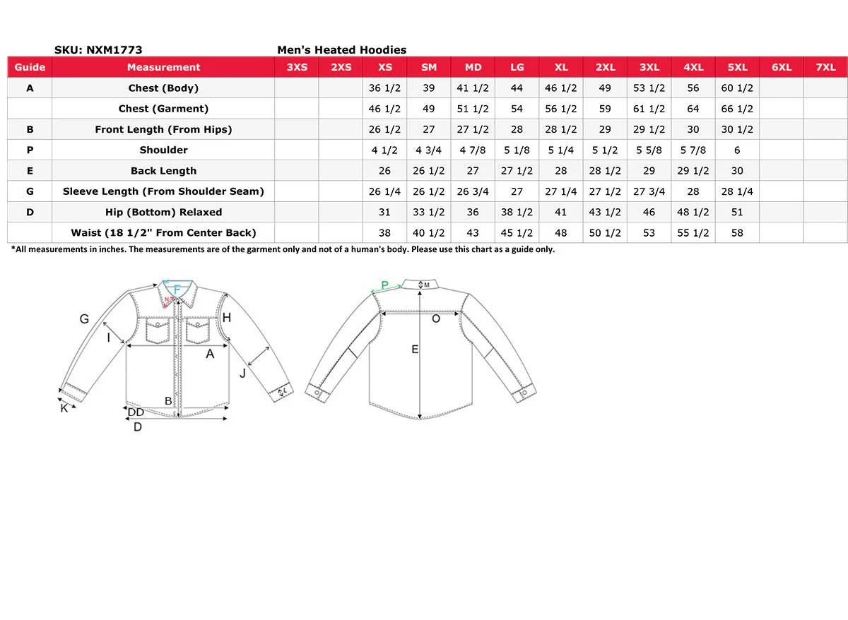 Nexgen Heat MPM1773SET Men's Heated High Visibility Work Hoodie, Neon Green Hi Vis Reflective Hoodie w/ Battery - Image 22